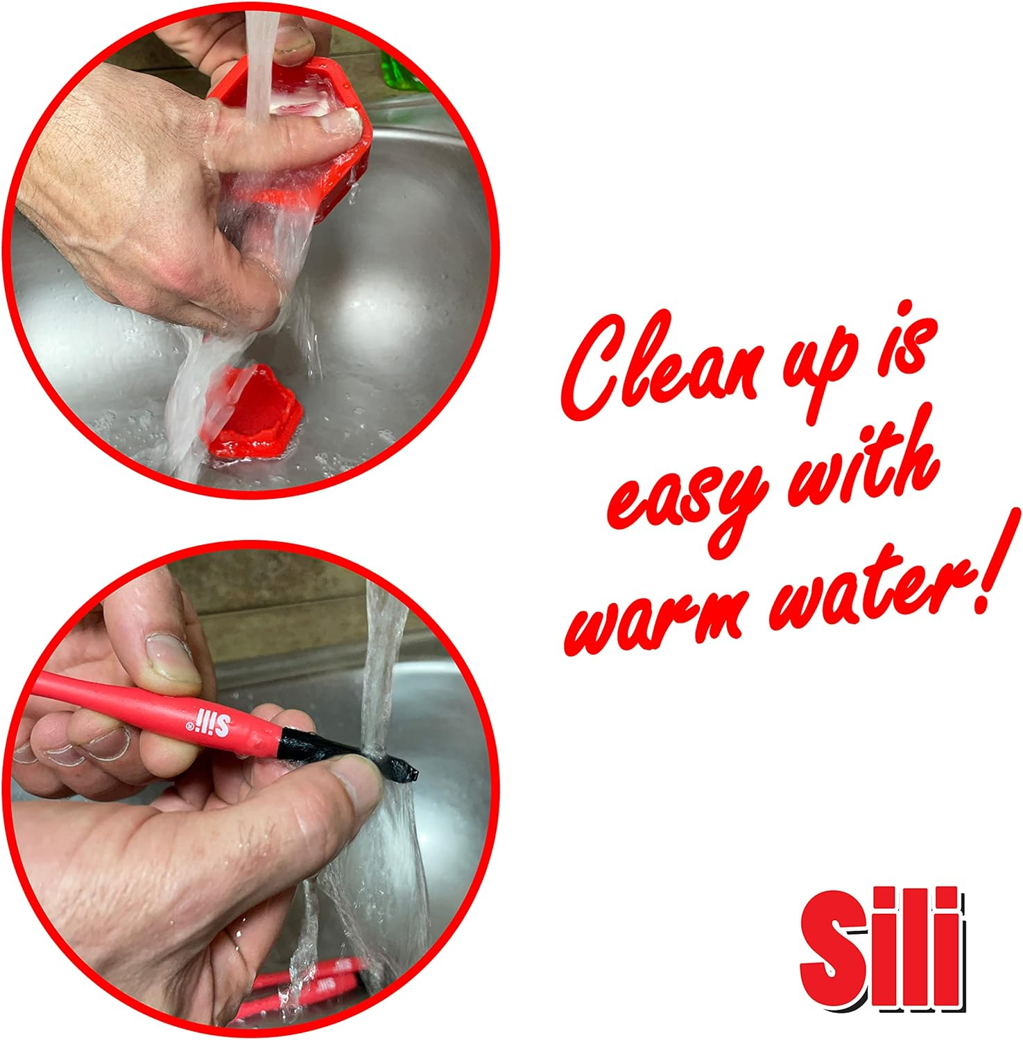 Sili Glue Pod and 3 Sili Micro Glue Brushes with Multi Purpose Sealable Lid/Glue Brush Holder &bull; Fine Tip &bull; Chiseled Tip and Flat Tapered Tip Brushes for Arts &bull; Crafts &bull; Models and Woodworking image number 1