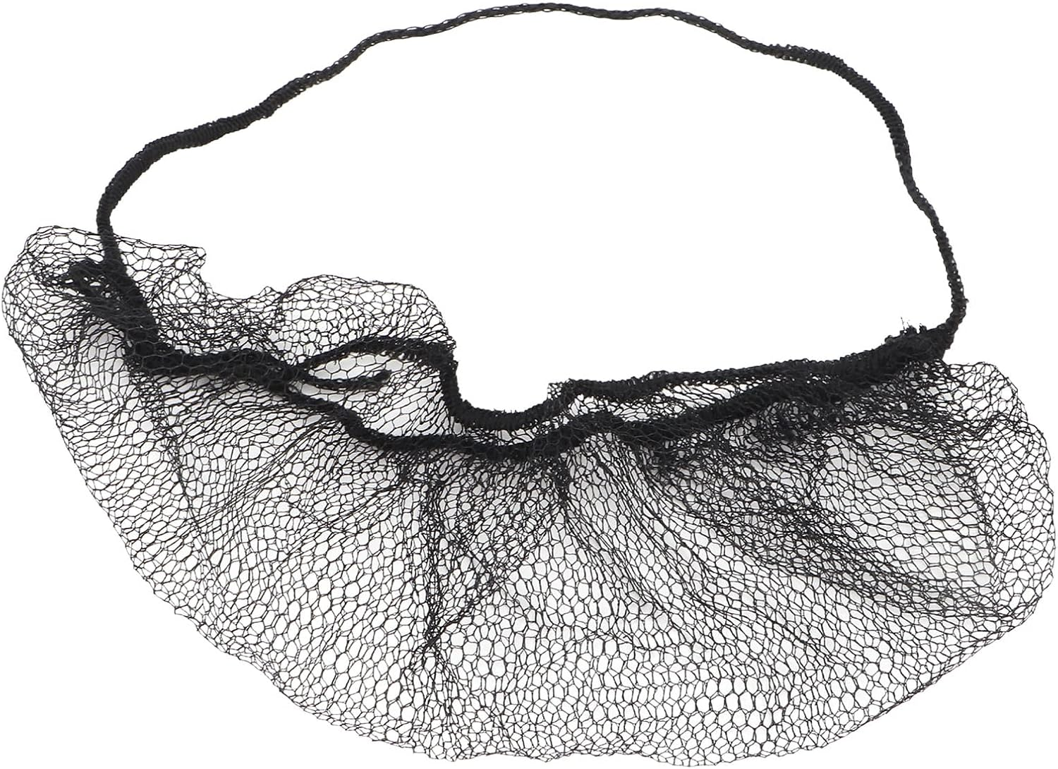 Beard Covers, Dispoable Beard Net 100Pcs for Food Production for Male (Black) - White image number 6
