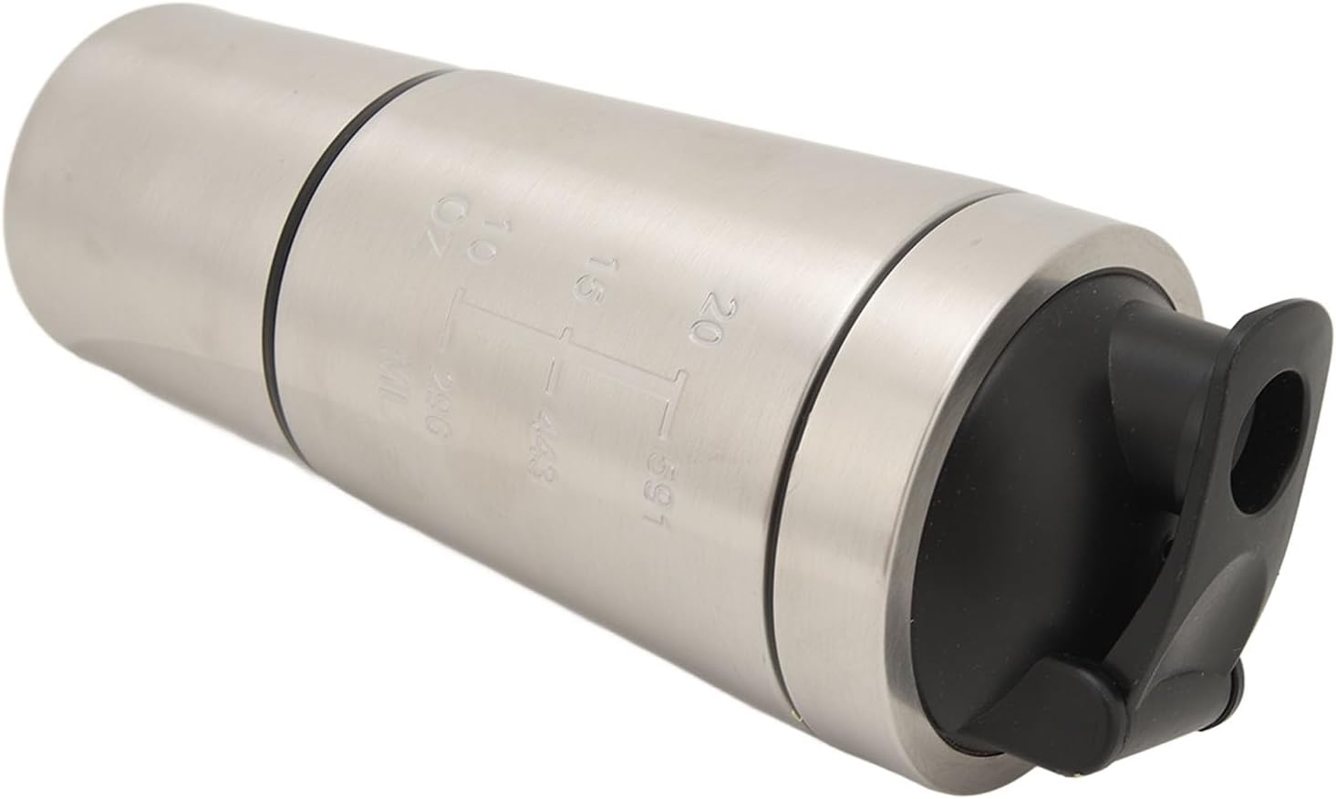 Protein Shaker, Stainless Steel Easy Clean 2 Pieces Easy Shaker Bottle Portable with Wire Whisk for Fitness (600Ml)