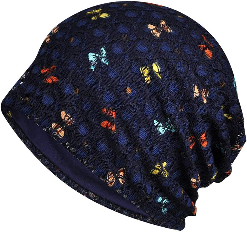 Maxnova Womens Cotton Beanie Lace Turban Soft Sleep Cap Chemo Hats Fashion Slouchy Hat