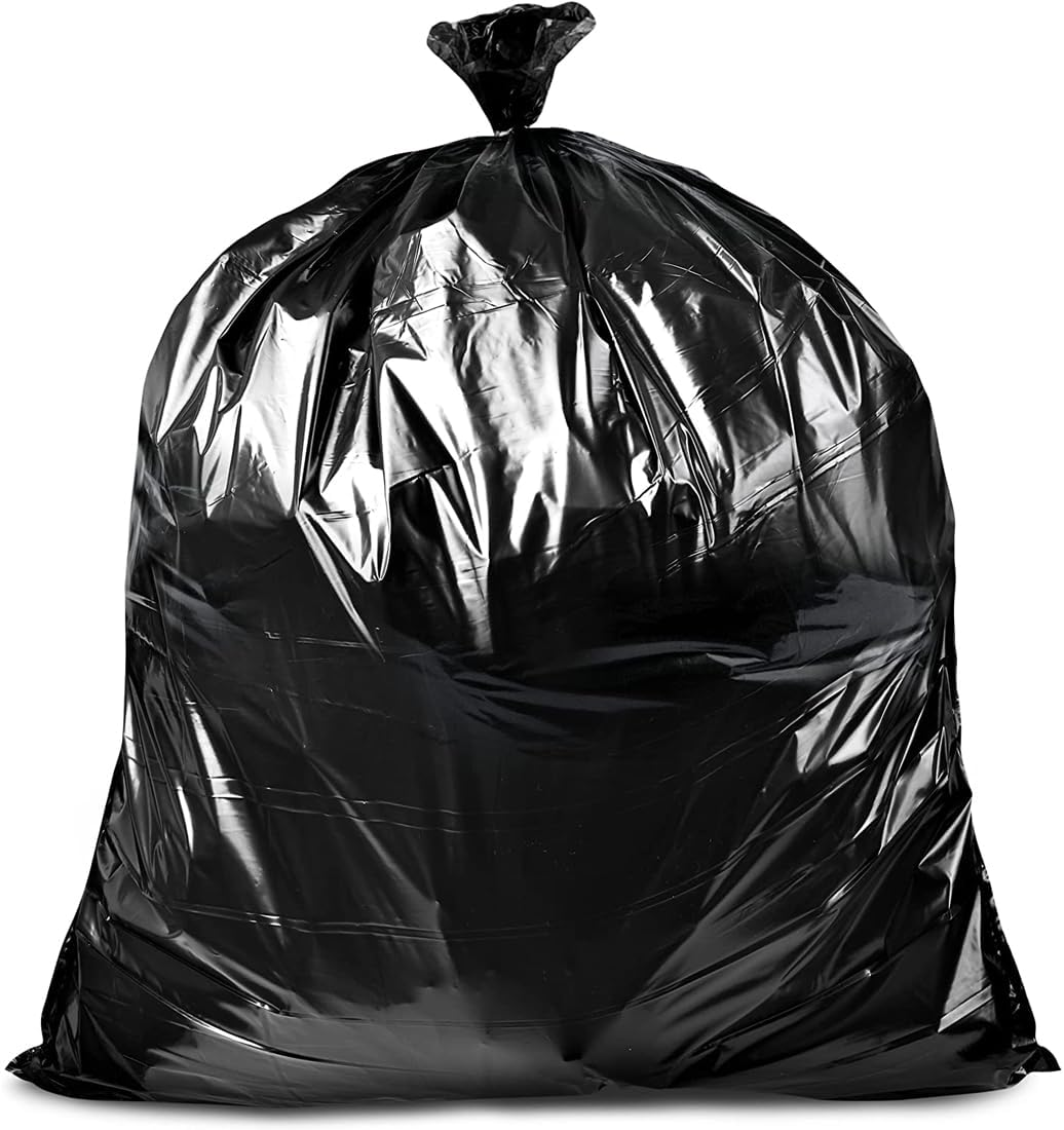 Garbage Bags 240L Carton of 100 - Topbanana Black Rubbish Bin Liners 135Cm X 114Cm - 32 Um Industrial-Grade Thickness - Waste Bags for Offices, Commercial Spaces, Household & Cleaning image number 2