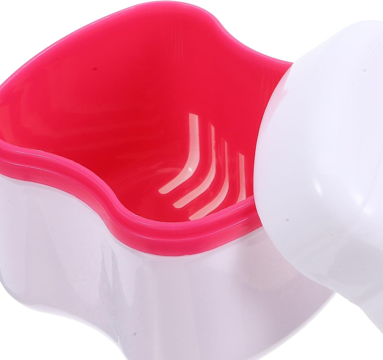 Retainer Storage Box with Denture Cleaning Brush, Portable Retainer Cleaning Kit Integrated Toothbrush Travel-Friendly Bath Cup for False Teeth Care and Storage image number 4