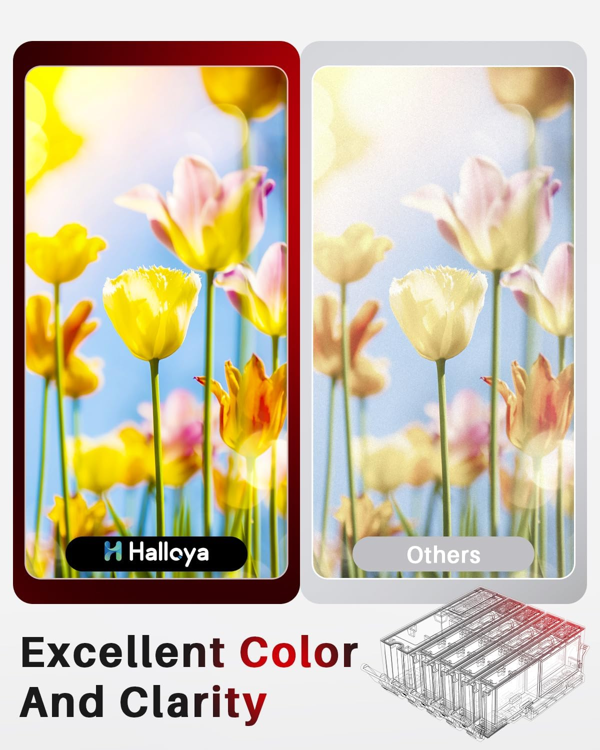 67XL Ink Cartridges Combo Pack Replacement Compatible for HP 67XL 67 XL Work for 6400 6055 6052 6458 2700 2722E 2723E 2755E 2800E 2820E 4100E 4155E 6034E 6420E 6455E 6475 Printer（Black & Tricolor） image number 5