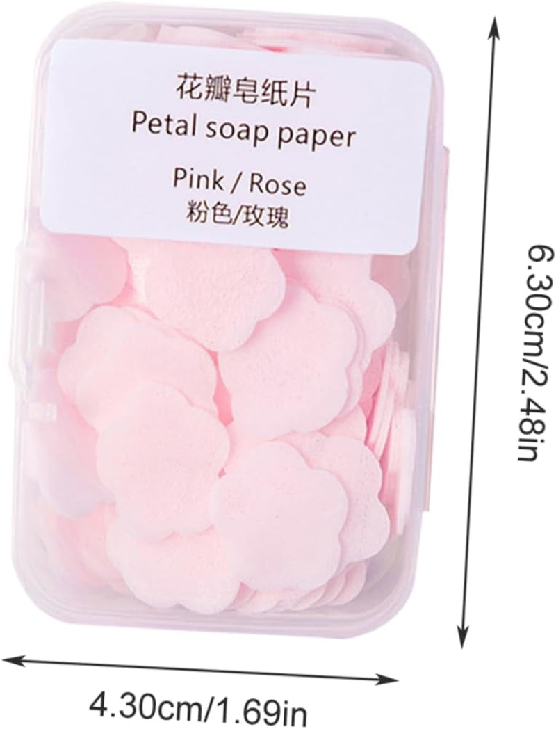 POPETPOP Portable Soap Flakes Travel Kit 16 Boxes of Disposable Hand Washing Soap Slices Lemon Milk Rose Jasmine for Travel Camping and Outdoor Use image number 5