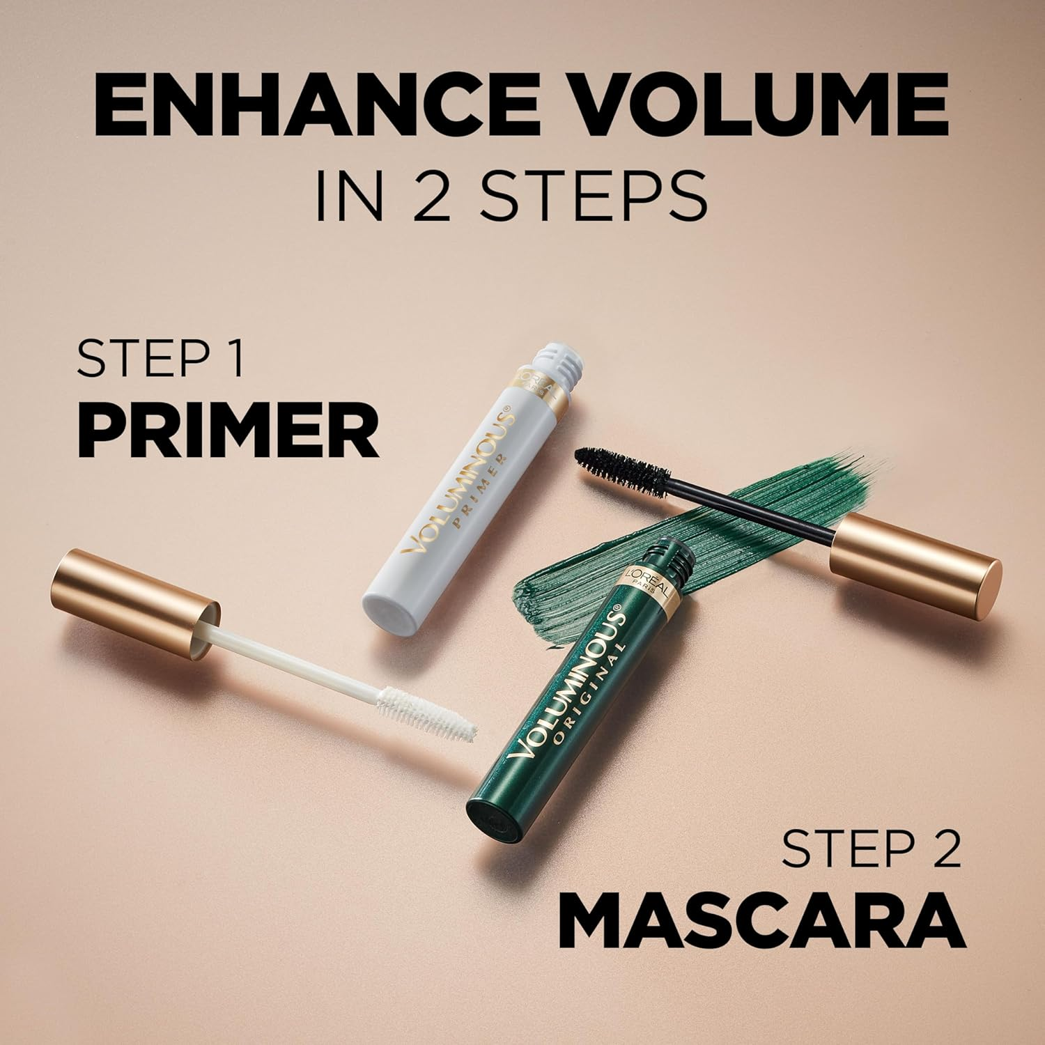 L'Oreal Paris Makeup Voluminous Original Washable Bold Eye Mascara, Deep Green, 0.27 Fl Oz image number 1