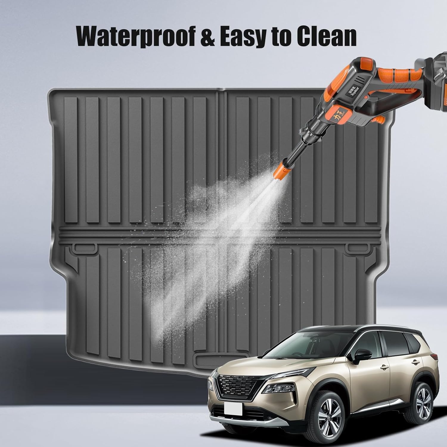 CMPCTR Cargo Mat Boot Liner for Nissan X-Trail T33 2022-2024 TPE Cargo Liner Heavy Duty Cargo Trunk Mat Luggage Tray Interior Accessories image number 4