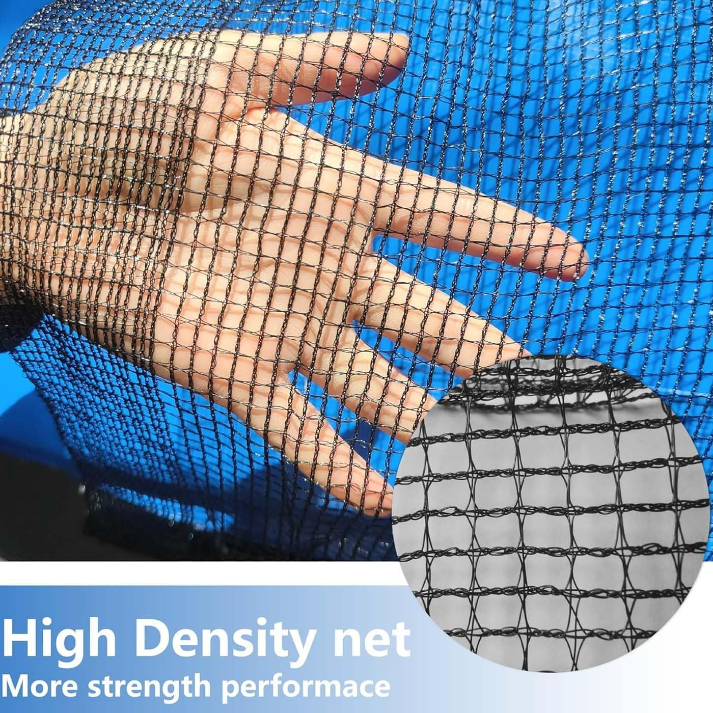 Sport Trampoline 12Ft Replacement Safety Enclosure Net for 8 Straight Poles round Frame Trampoline (Net Only) image number 2