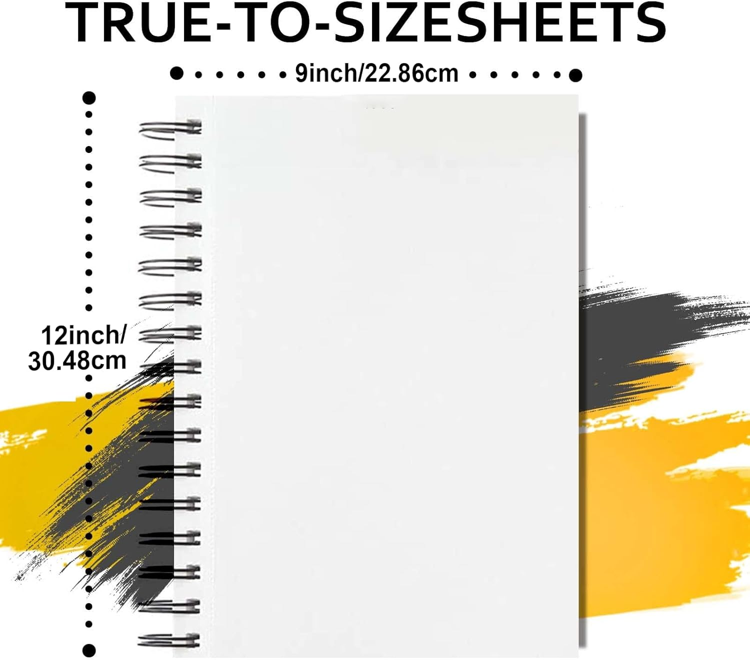 Joy SPOT! 9X12 Inch Sketchbook, Pack of 2, 200 Sheets (68 Lb/100Gsm), Art Sketch Book Pad for Drawing, Artist Sketchbook with Hard Cover, Spiral Binding Sketching Paper Pad for Adults & Teens image number 3