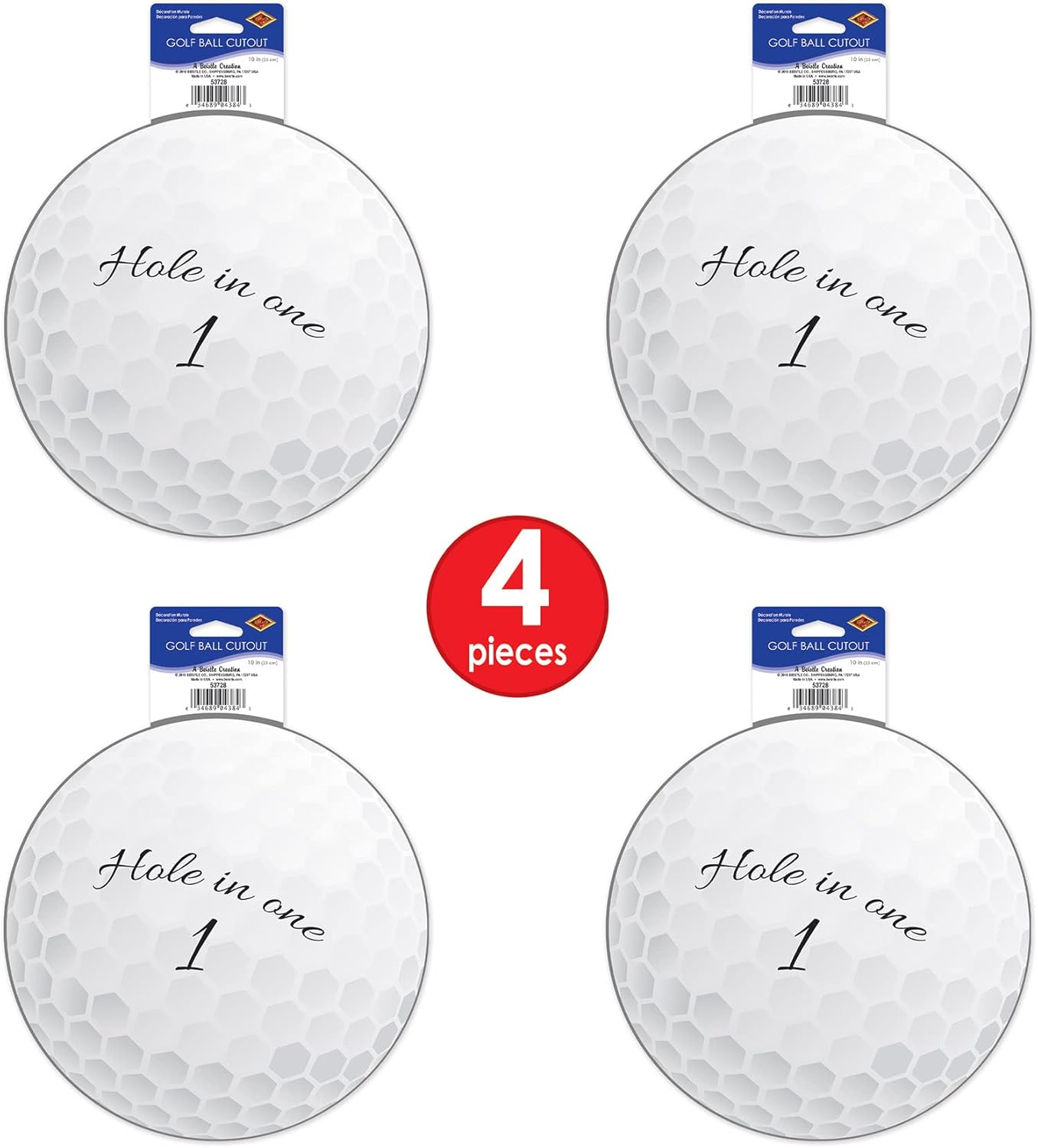 Beistle Golf Ball Cutouts Pack of 4 image number 5