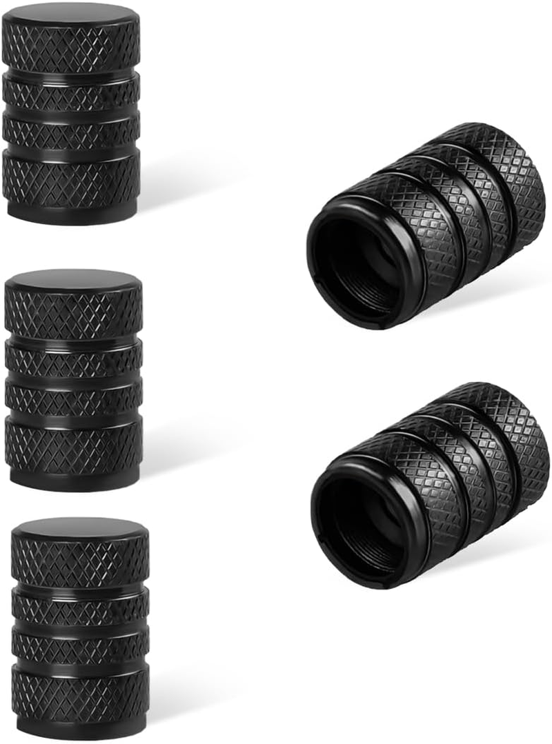 5 PCS Car Tire Valve Stem Caps, Aluminum Auto Wheel Stem Cover with O Seal, Corrosion Resistant Vehicle Tire Air Caps for Truck Motorcycle Bike, Universal Car Accessories (Pink)