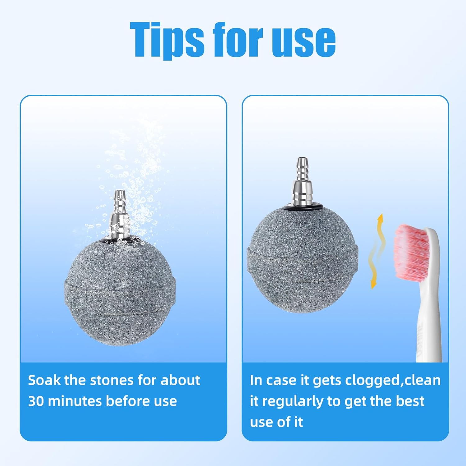 AQUANEAT Pond Air Stone 2 Inch, Air Stone for Aquarium, Long Lasting Aerator Oxygen Diffuser Airstone, Air Pump Accessories for Aquarium, Fish Tank, Hydroponics, Ponds and DWC Reservoirs 4 Pack image number 1