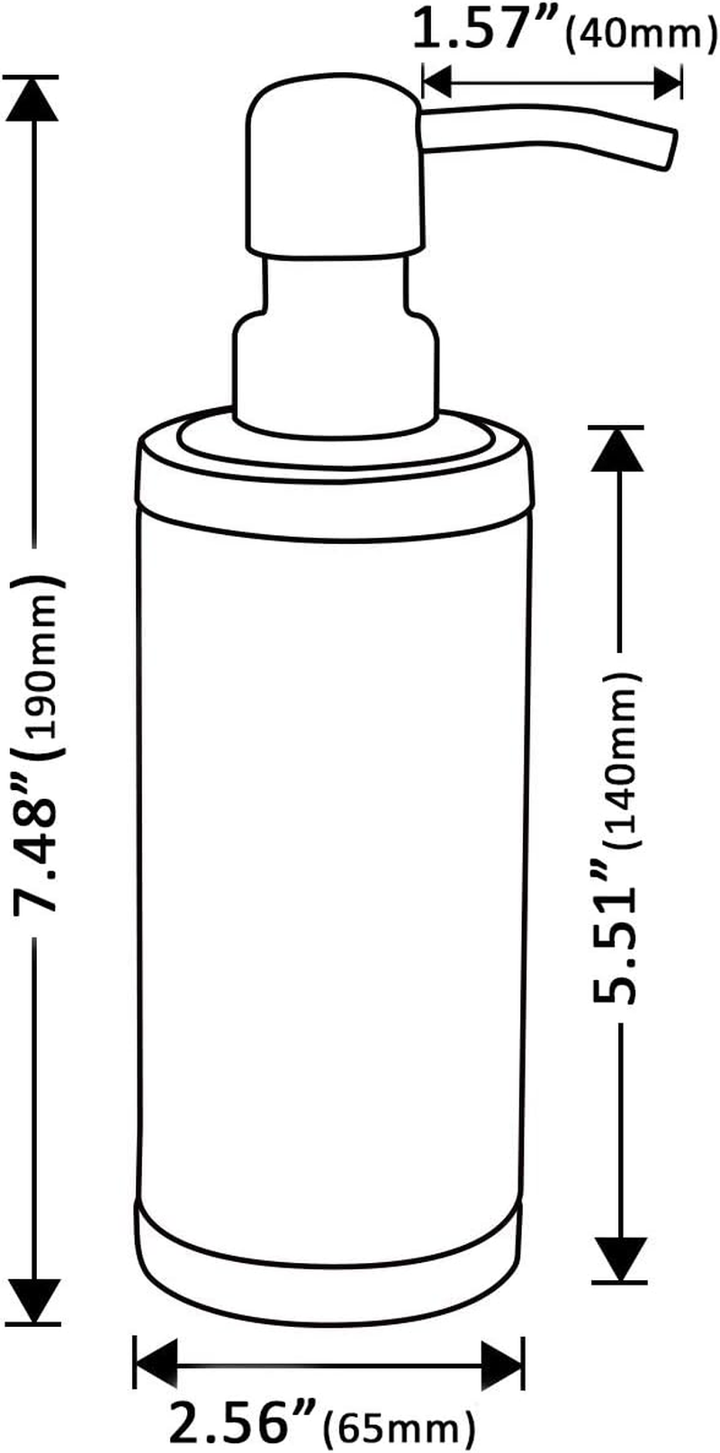 GAPPO Matte Black Soap Dispenser Stainless Steel Metal Pump Hand Lotion Bottle for Bathroom, Bedroom and Kitchen image number 5