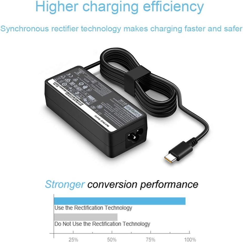 Charger for Lenovo Laptop Computer 65W 45W USB C Fast Power Adapter image number 3