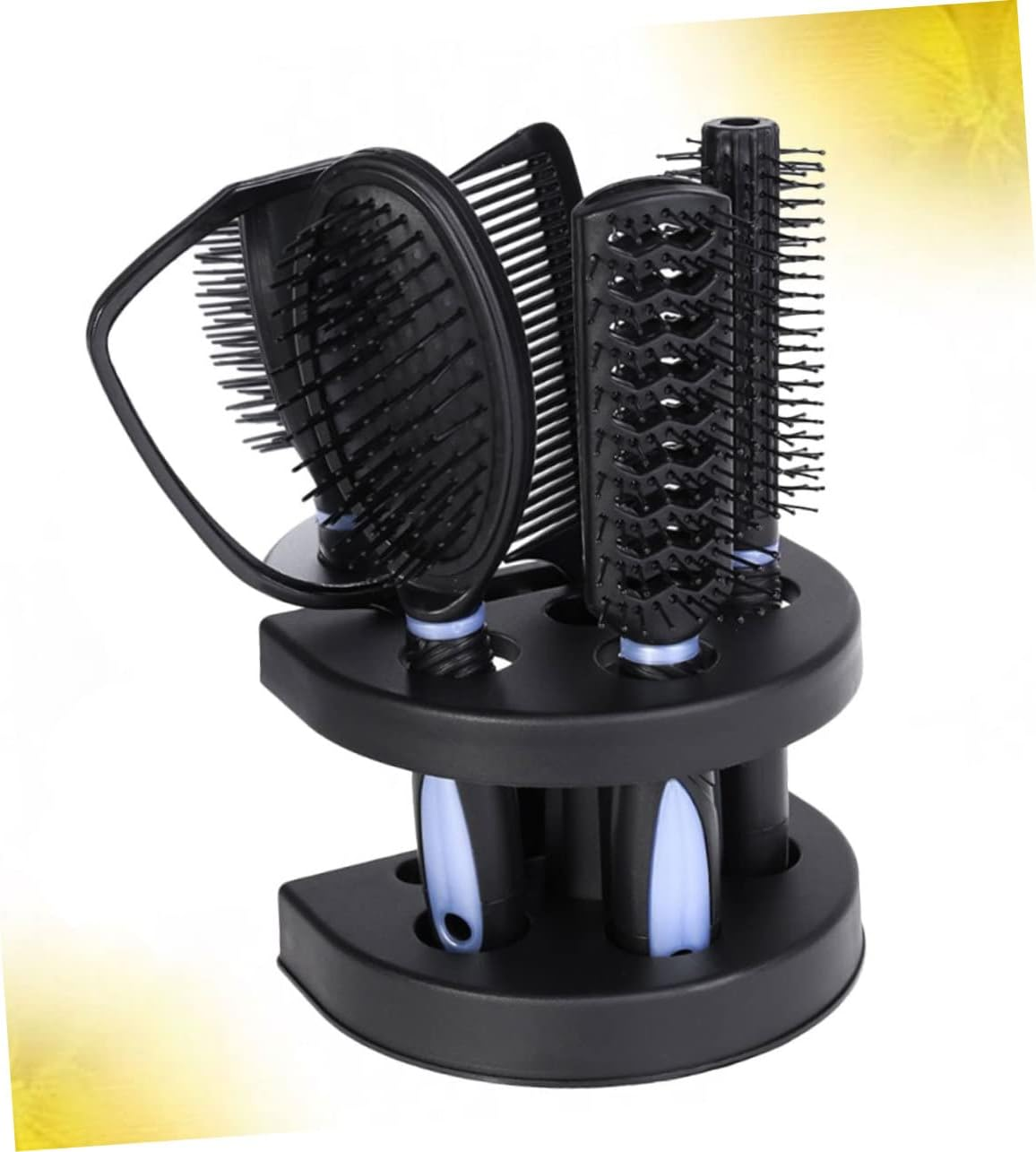 ELAYARD 5Pcs Professional Hair Salon Comb Set Static Brush Styling Tools Detangling Hair Brush Curls Comb Mirror Kit image number 1