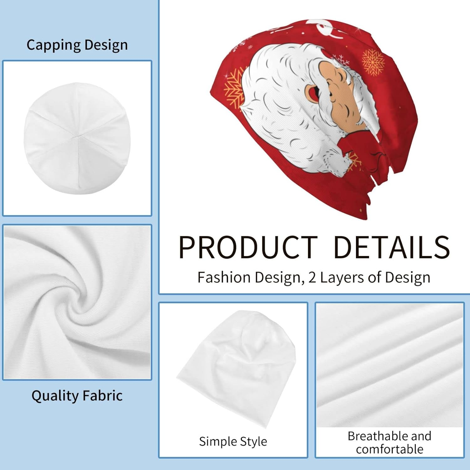 Baggy Slouchy Beanie Chemo Hat Cancer Headwear Knitted Hats Scarf Nightcap for Women Men image number 5