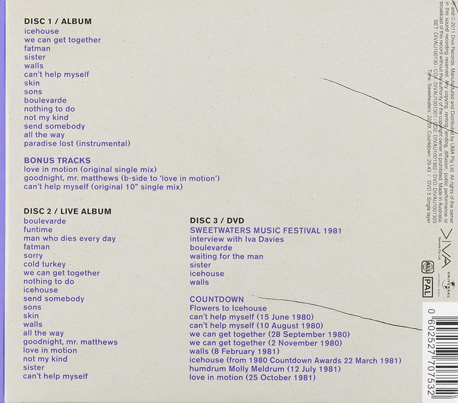 ICEHOUSE (30Th Anniversary Edition) - FLOWERS image number 1