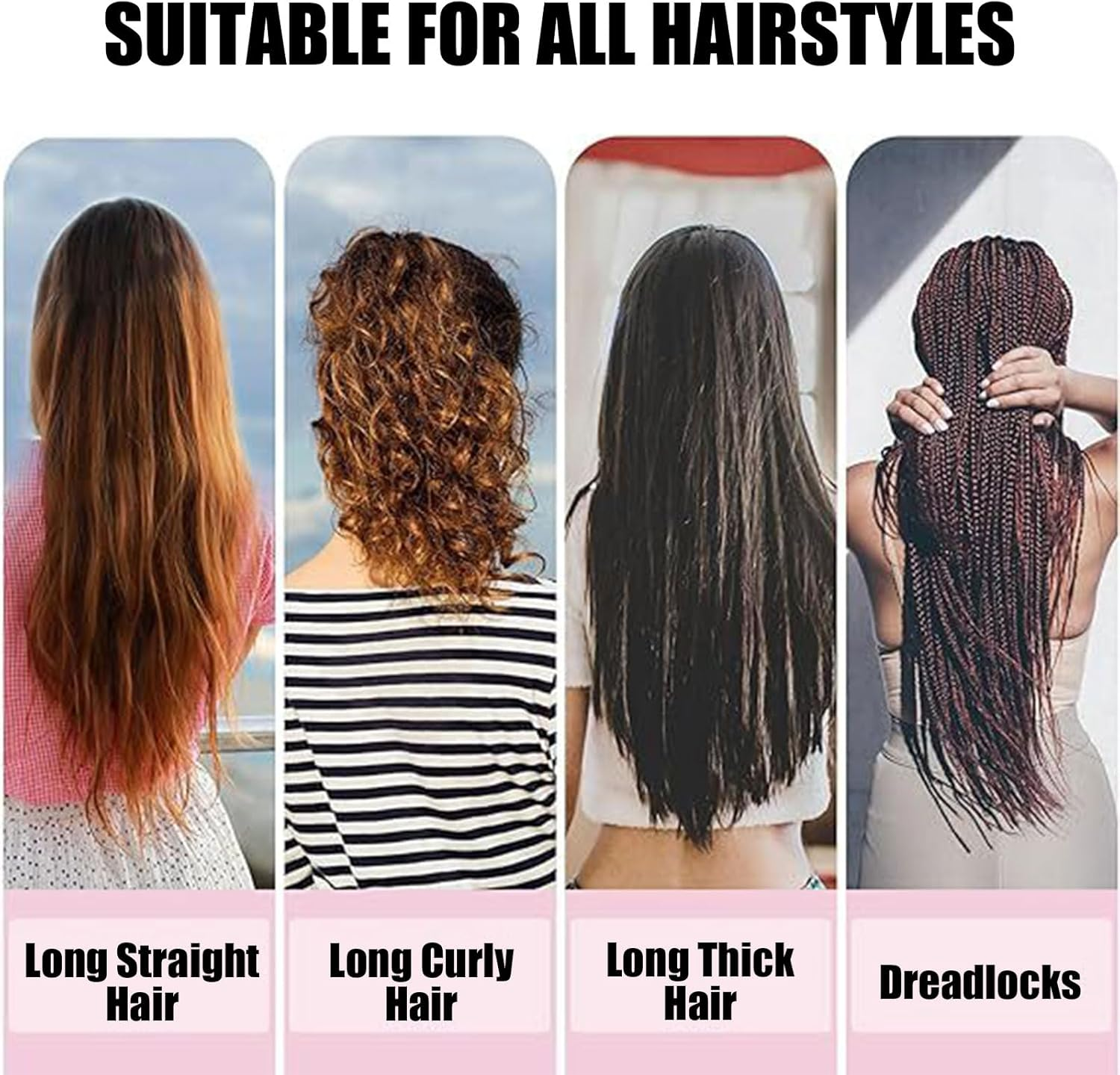 Xolixorium Braid Bonnet Extra Long - Satin Silk Bonnet for Sleeping with Tie Band, Foldable Hair Wrap for Braids & Natural Hair Sleep Cap (Black) image number 4