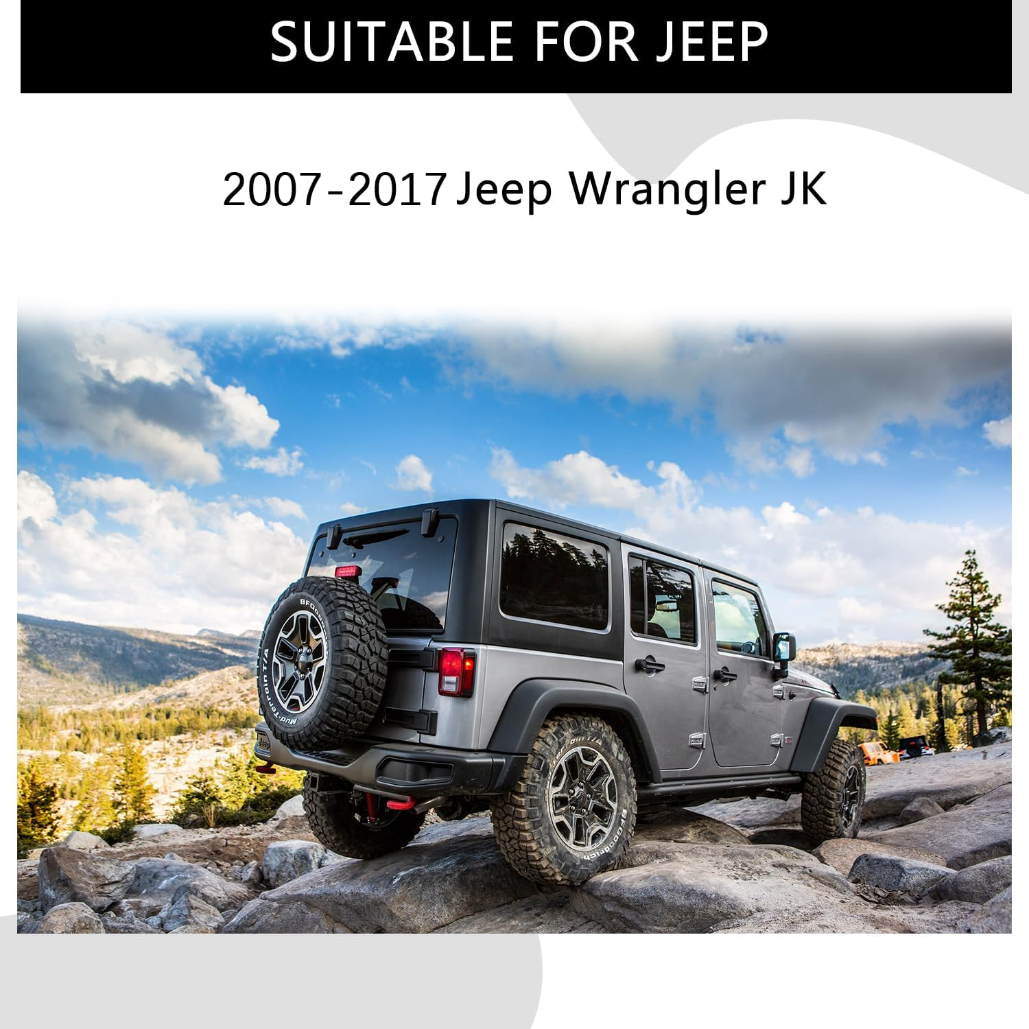Hard Top Seal Kit Removable Cover Compatible with 2007-2017 Wrangler JK Wrangler JK Unlimited Models Foam Blocker Replace 68026937AB image number 3