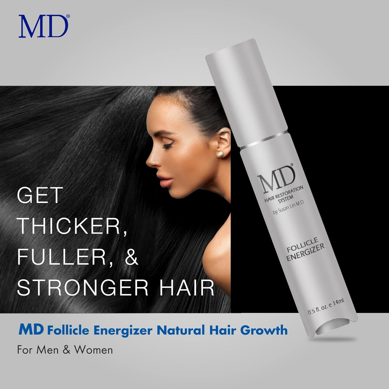 MD Factor Suero Natural Para El Crecimiento Del Cabello | Follicle Energizer Serum: Evita El Adelgazamiento Del Cabello Y La P&eacute;rdida De Cabello Al Estimular Los Fol&iacute;culos Capilares Para Producir Un Ca image number 5