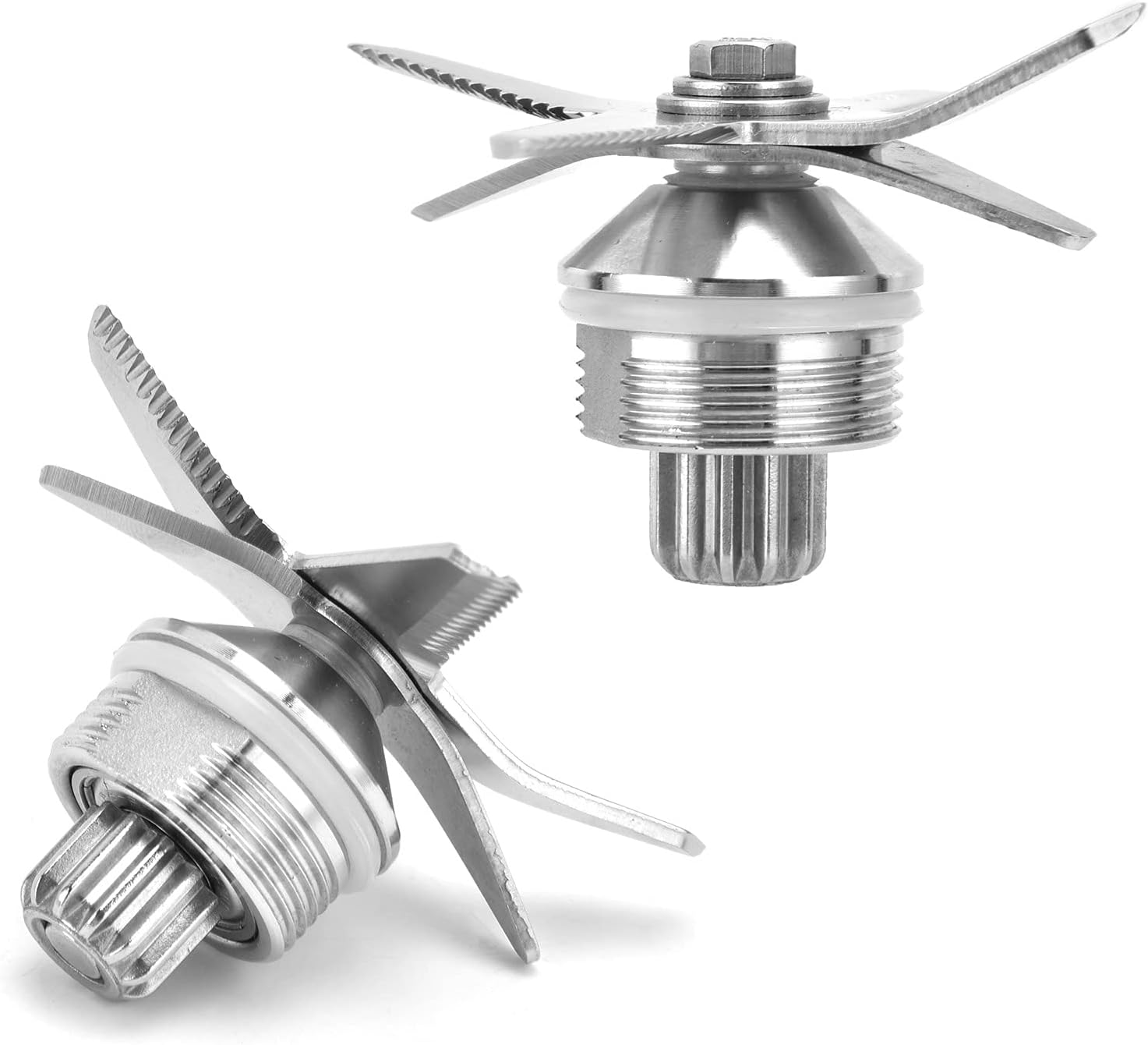 Blender Blade Assembly, Premium Stainless Steel Blender Replacement Parts, 6 Fins Juicer Extractor Blade Compatible with Vitamix & Biolomix Blender Standard Containers image number 5