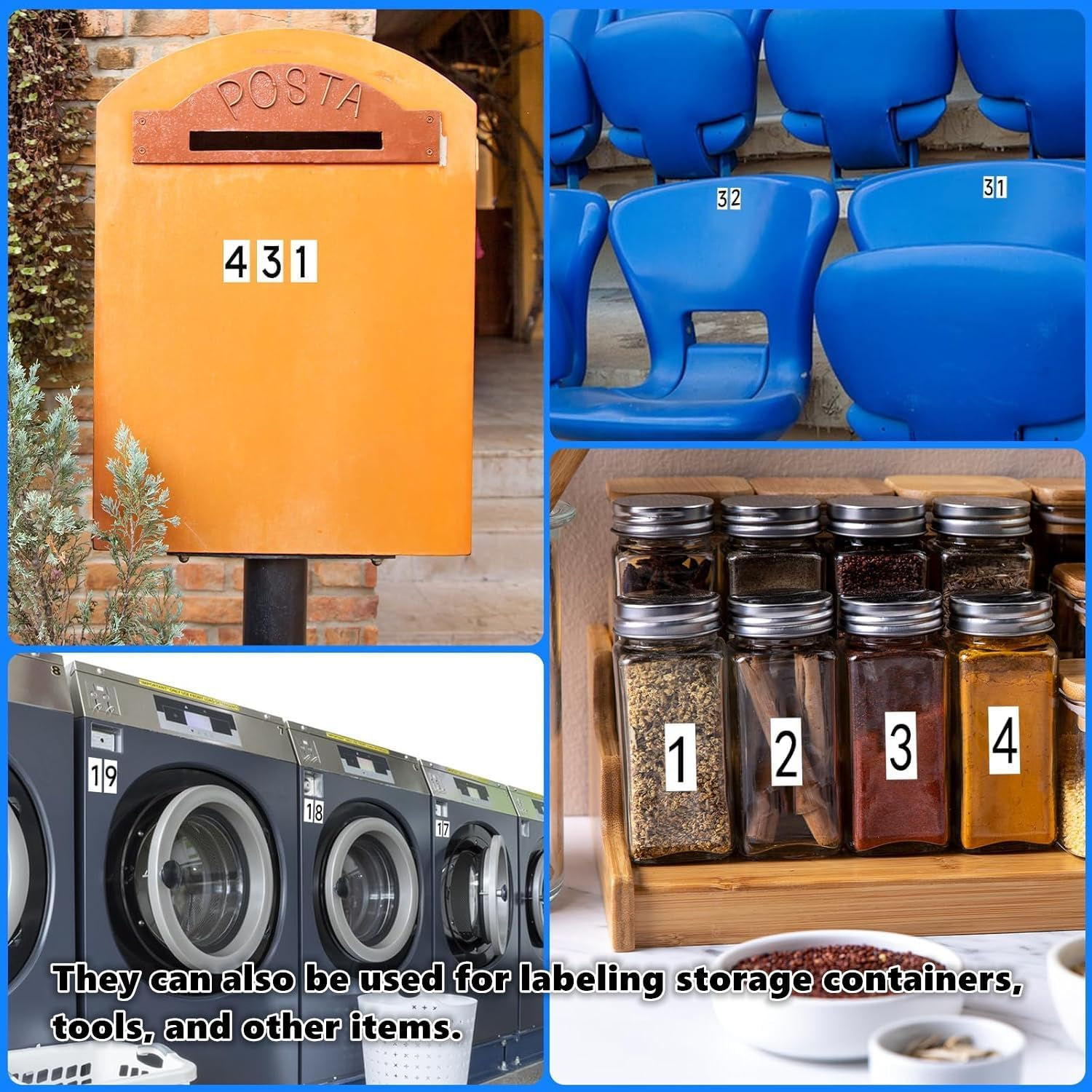 10 Sheets Numbers Stickers Mailbox Numbers, 2 Inch Small Letter for Mailbox, Sign, Window, Door, Car, Truck, Home, Business, Address Number Business Signs Black on White image number 4