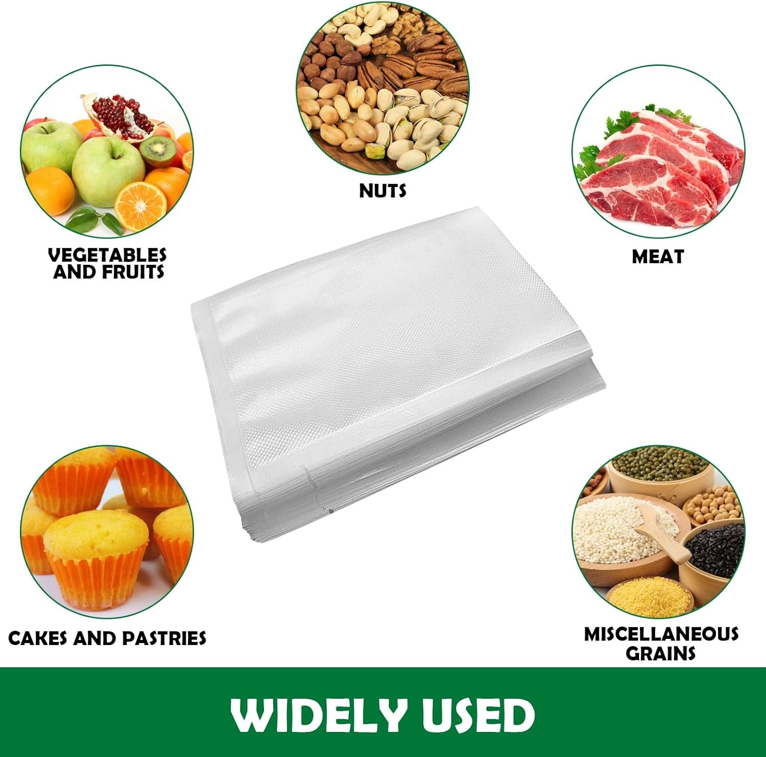 20X30Cm Vacuum Sealer Bags 50Pack, BPA Free Food Storage Bags, Heavy-Duty, Compatible with All Vacuum Sealers, Perfect for Sous Vide, Freezing, and Meal Prep
