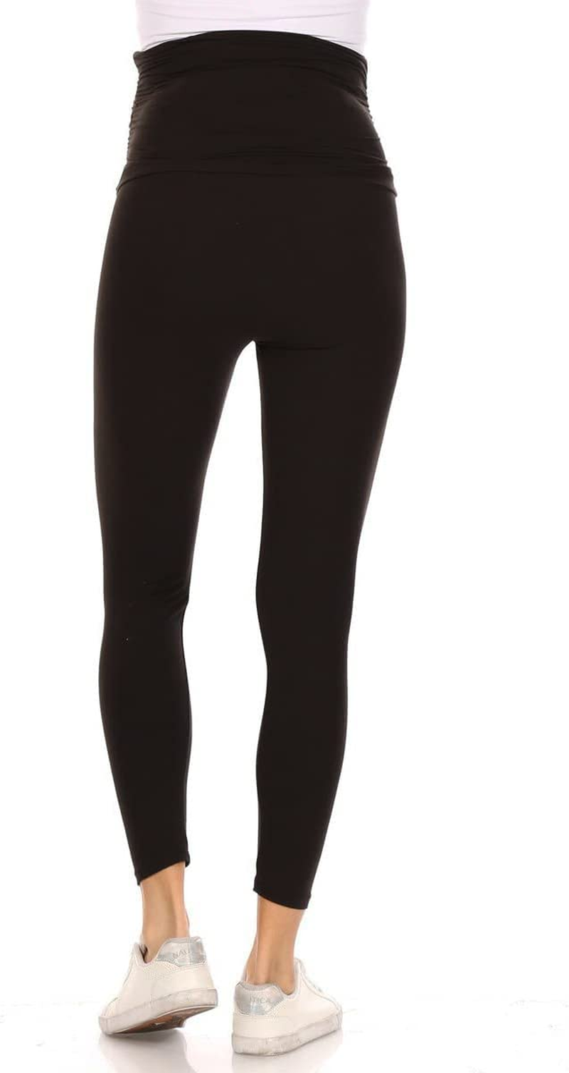 Leggings Depot Women'S Maternity Leggings over the Belly Pregnancy Casual Yoga Tights image number 3