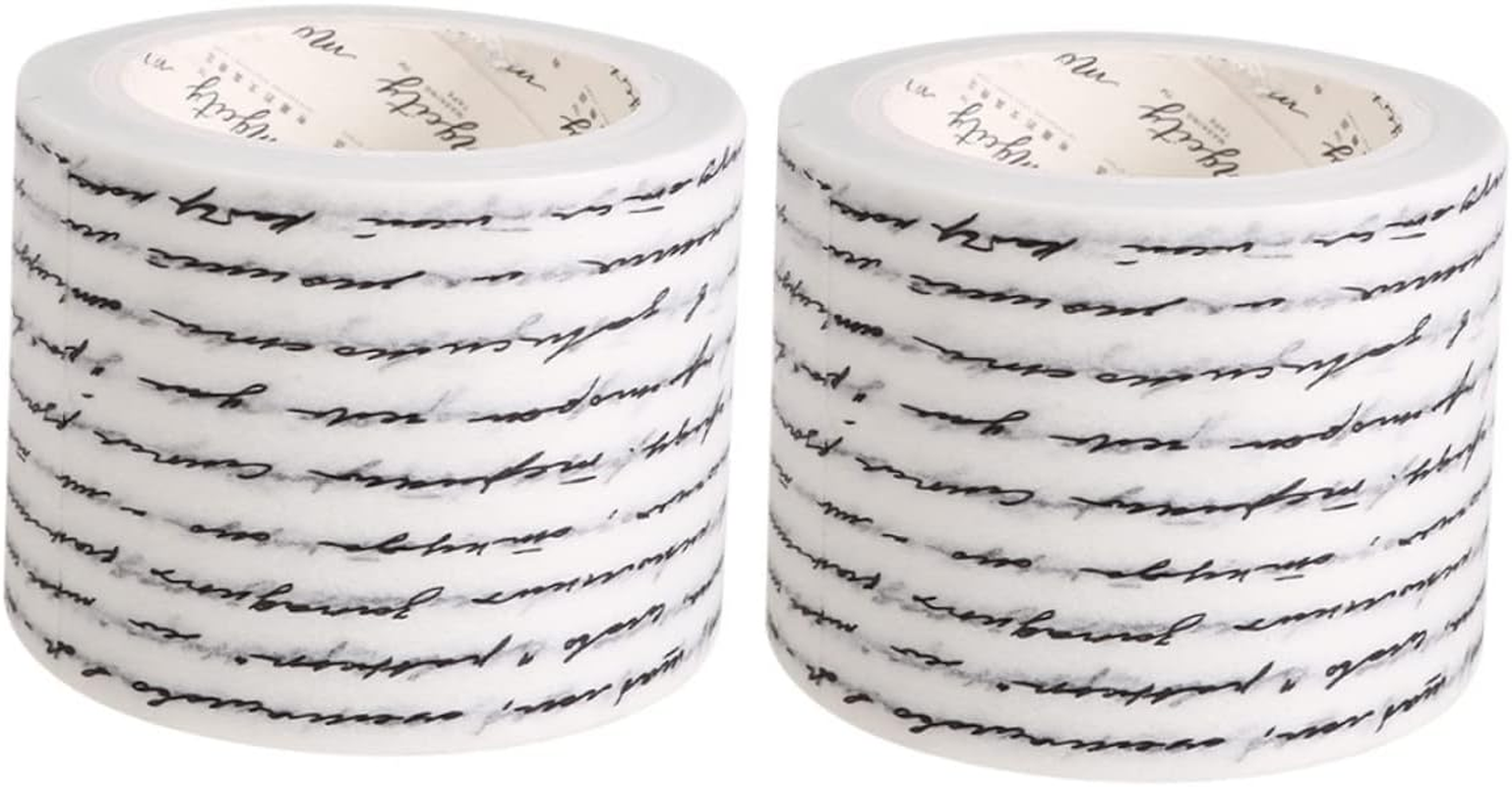 4Rolls Handwritten Washi Tape Set DIY Adhesive Decorative Washi Masking Tape for Scrapbooking Crafts Metallic Colors for Home Decor and Gifting