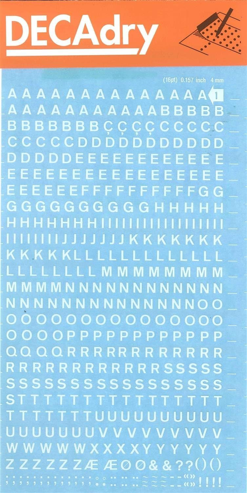 Transferable Letters and Numbers, Black, Numbers, 2.5 Mm, Black