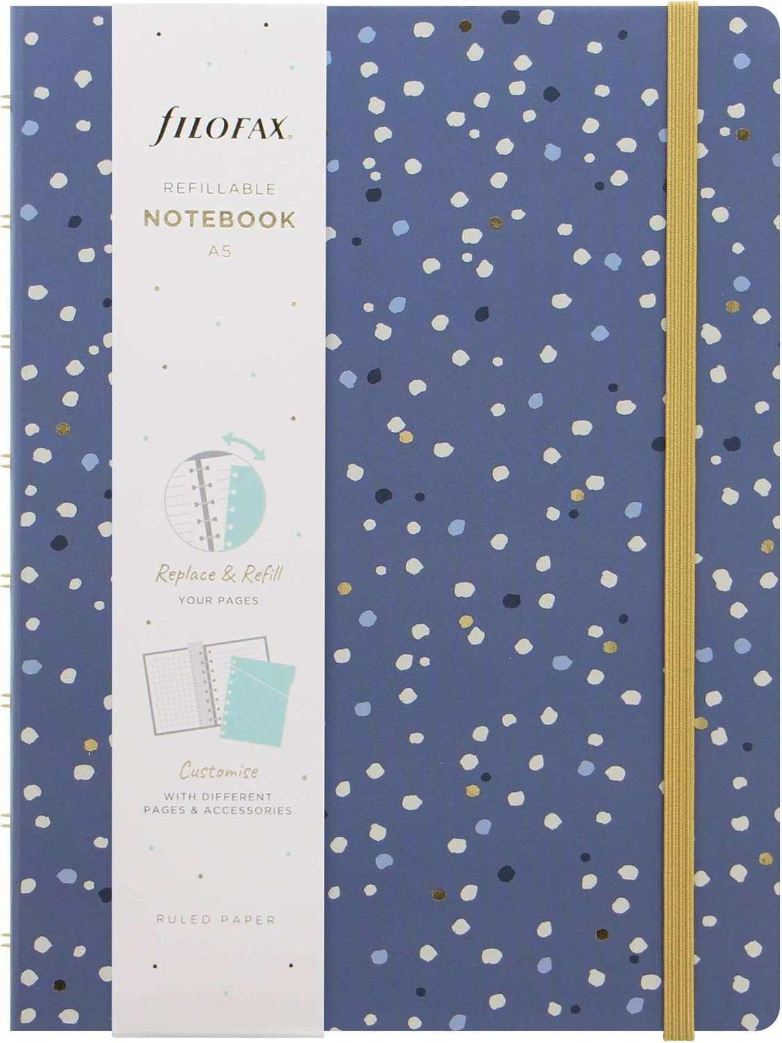 Filofax Indigo A5 Refillable Notebook, Snow image number 1