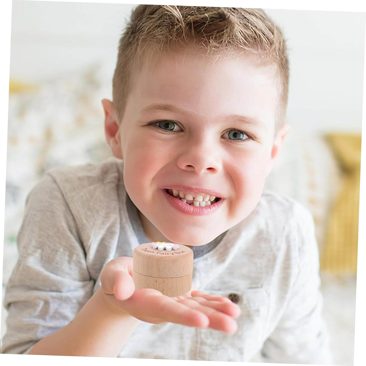 Deciduous Tooth Box for Boy Girl Material Keepsake Teeth Holder for Fetal Hair Storage Scenario