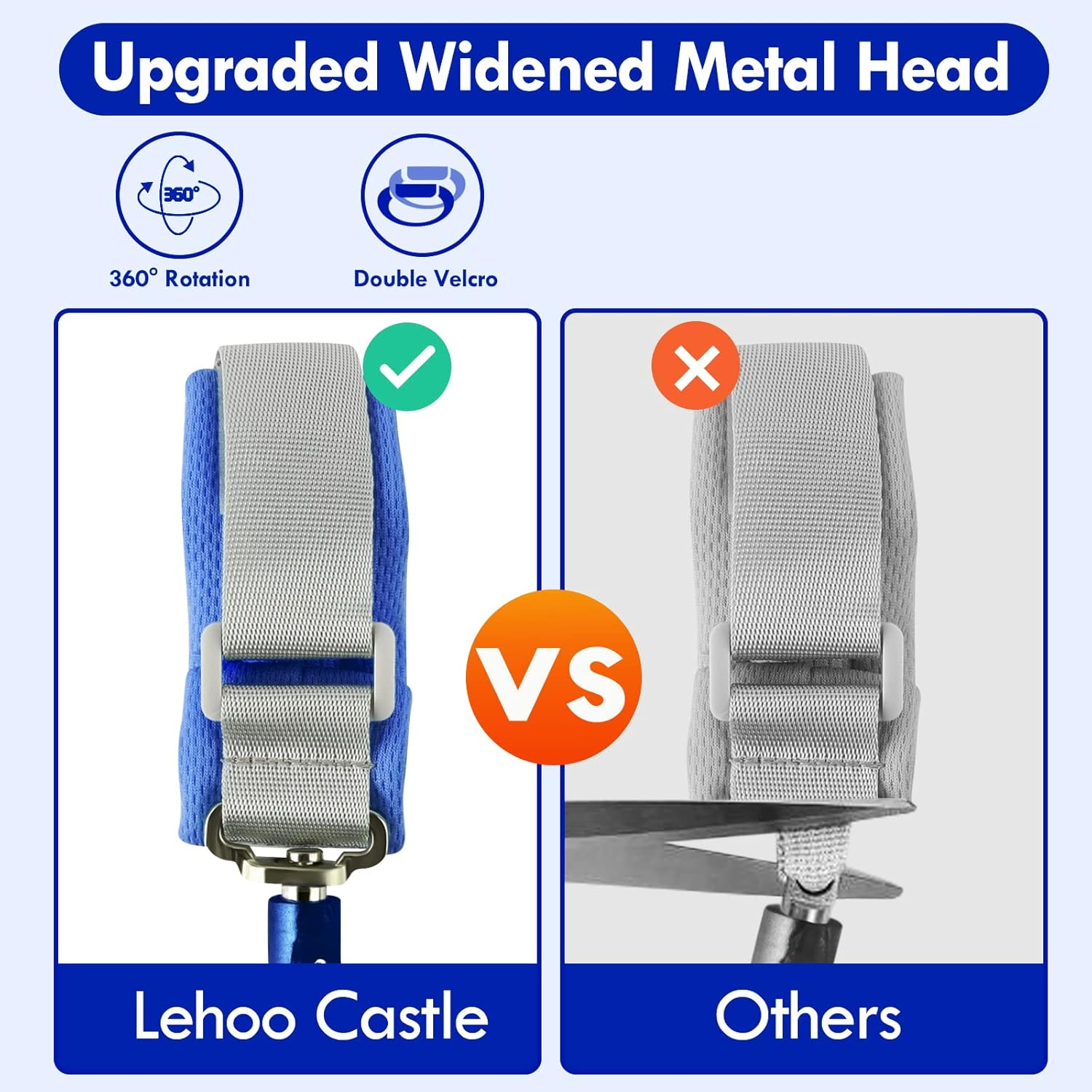 Lehoo Castle anti Lost Wrist Link Safety Harness, 1.5M Toddler Harness Leash for Kids, Adjustable Walking Strap, 360&deg; Rotation Baby Safety Harness with Induction Lock (Dark Blue) image number 2