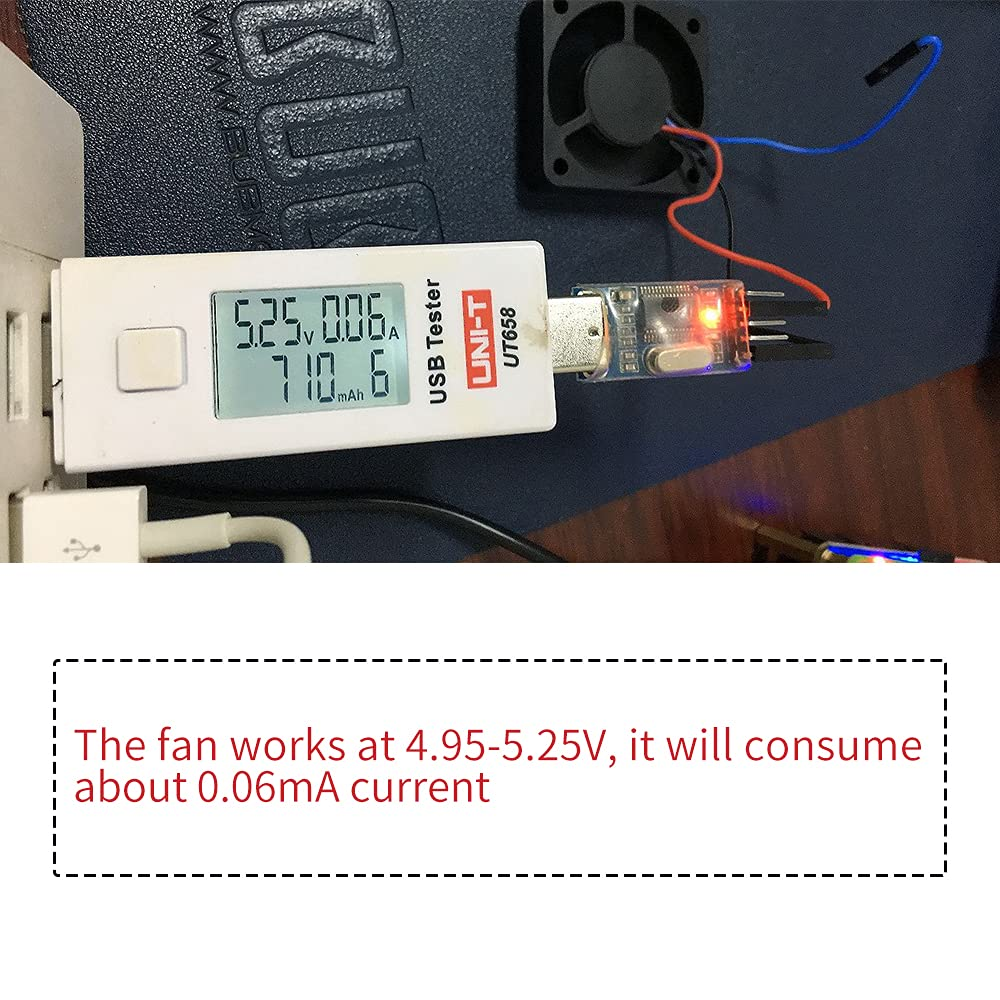 Geeekpi 2PCS PWM Controllable Quiet 4010 Fan 40X40X10Mm DC 5V for Raspberry Pi 4, 3 B+, Pi 3 (Black)