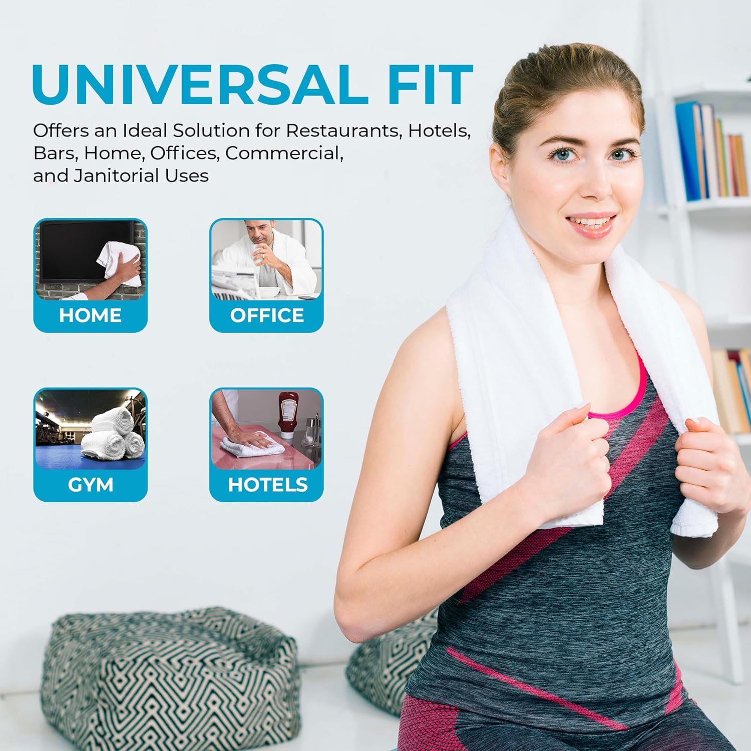 Simpli-Magic 79379 Cotton Washcloths, 50 Pack, 12&Acirc;&euro; X 12&Acirc;&euro; image number 4