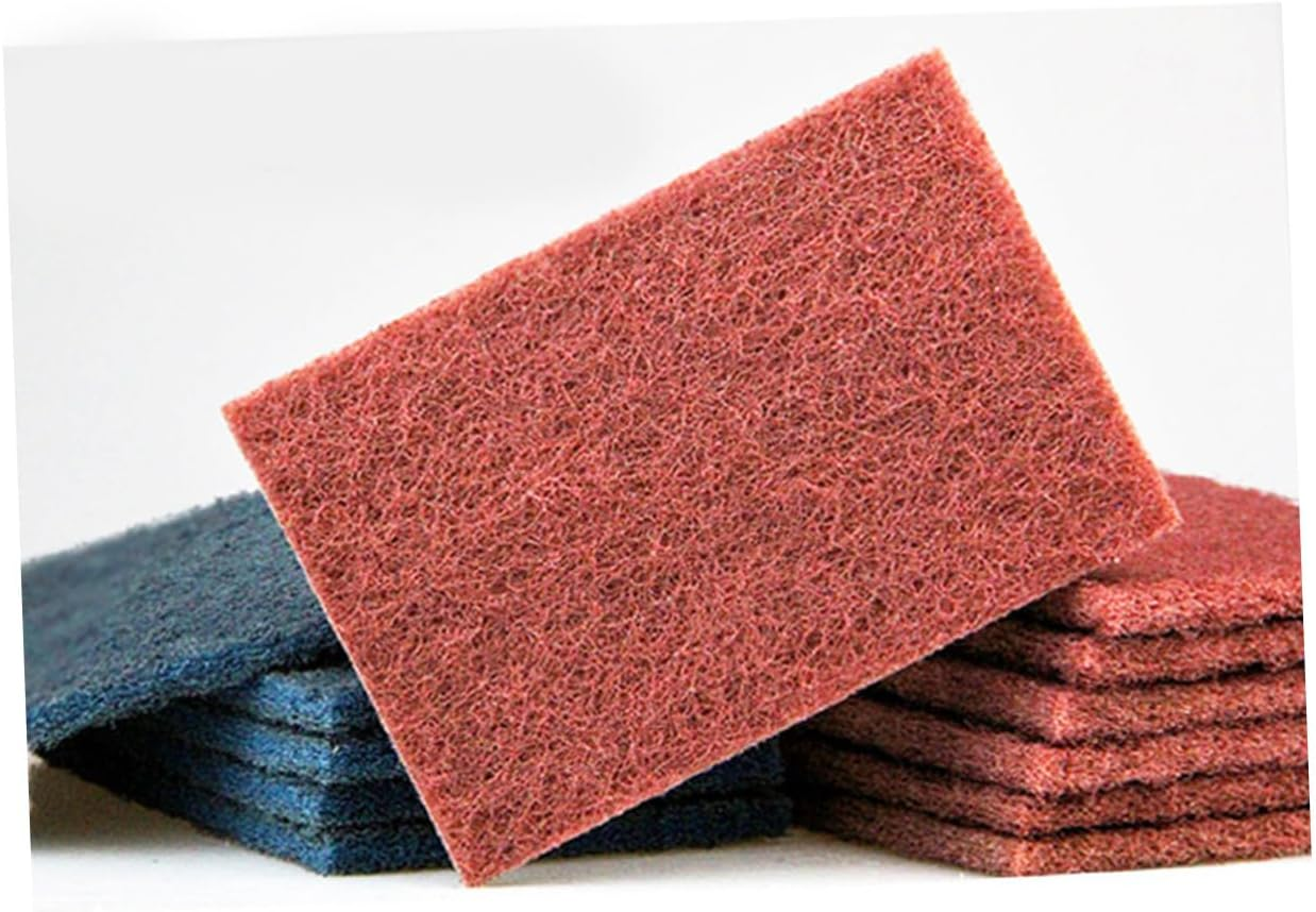 YARNOW 5Pcs Heavy Duty Nylon Kitchen Cleaning Pads Griddle Scouring Pads for Tough Food Residue Non-Rusting for Restaurant and Home Use image number 5