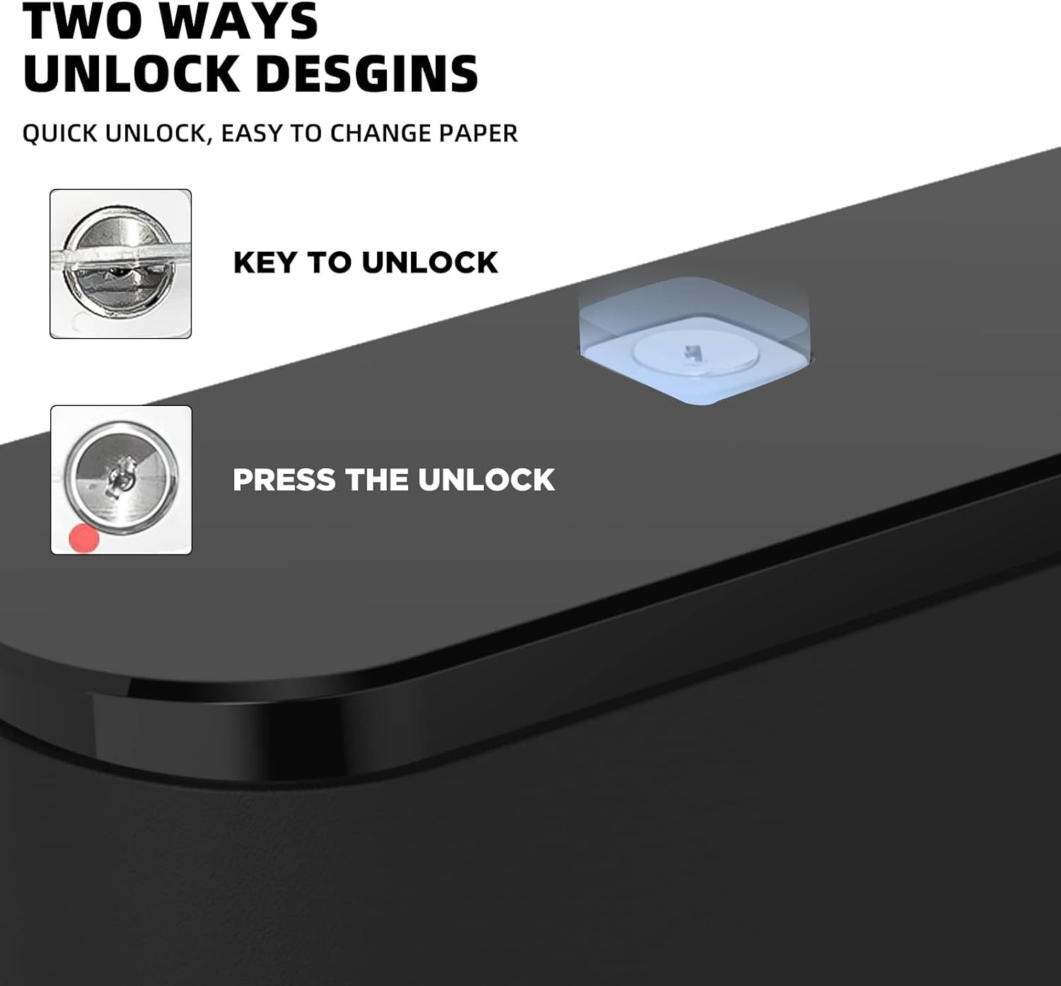 Interhasa! Paper Towel Dispenser Wall Mounted Commercial Hand Paper Towel Holder Multifold/Trifold/C Fold for Kitchen Bathroom, ABS, Black, 275 * 95 * 205 Mm, 0.53 Kg image number 6