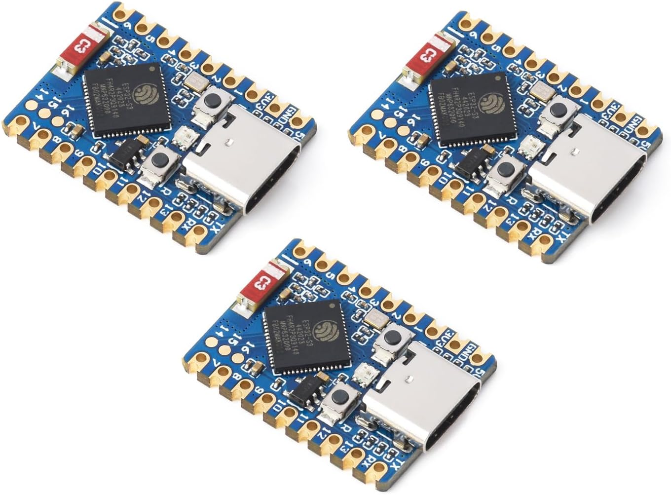 Waveshare ESP32-S3 Mini Development Board, Based on ESP32-S3FH4R2, Onboard Multi-Function GPIO Pins, Dual-Core Processor, 240Mhz Running Frequency, 2.4Ghz Wi-Fi & Bluetooth 5-[3PCS] image number 2