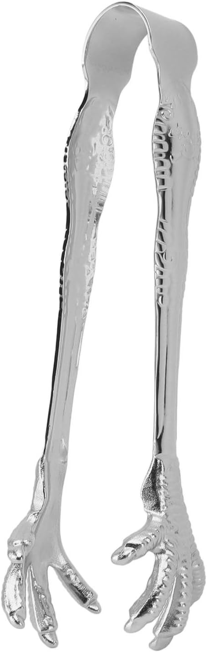 7.9 Inch Special Eagle Claw Shape Ice Tongs, Stainless Steel Chicken Feet Ice Tongs Kitchen Serving Tongs, Bar Hockey Tongs for Home Use Grill BBQ Salad (Silver) image number 4