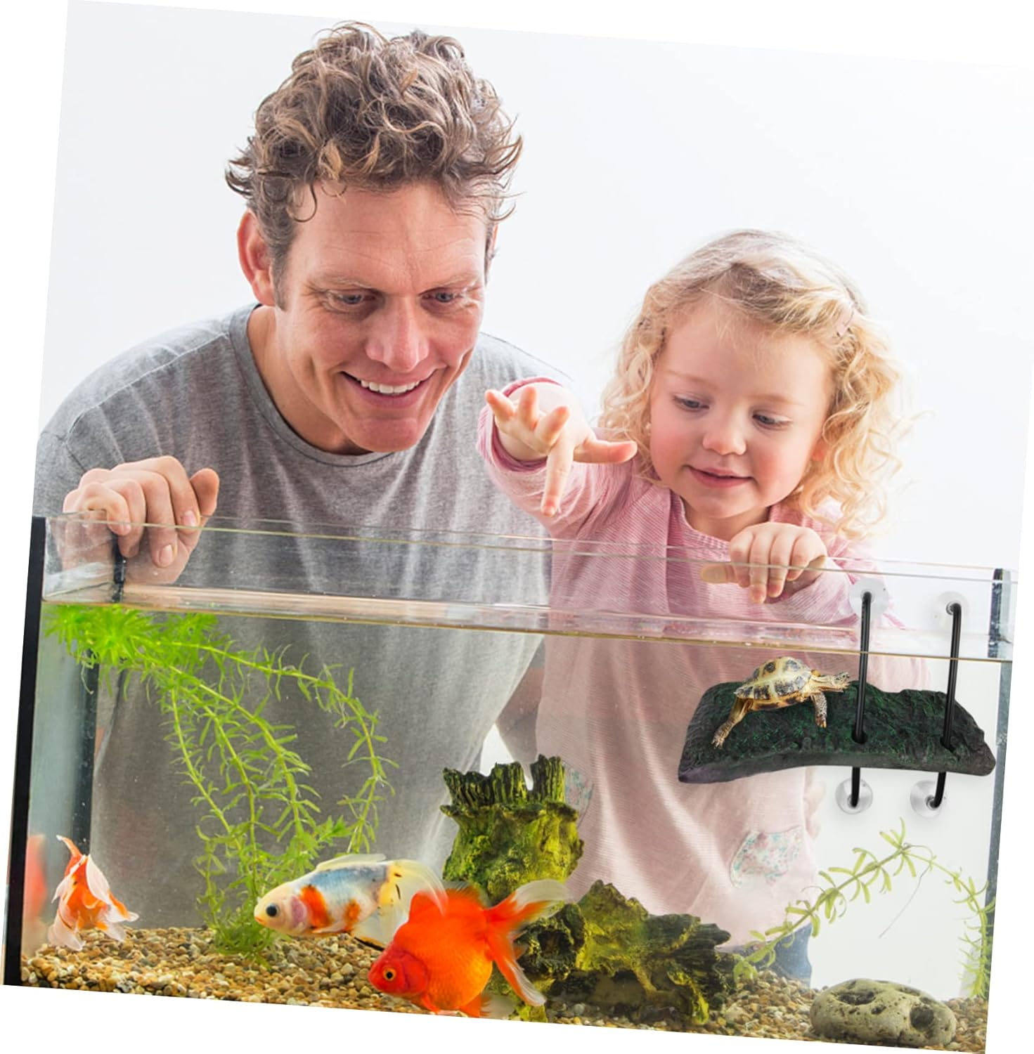 HEALEEP Simulated Bark Terrace for Turtle Tortoise Basking Platform Pet Terrace Decoration Fish Tank Ornament Turtle Float Simulation Bark image number 6