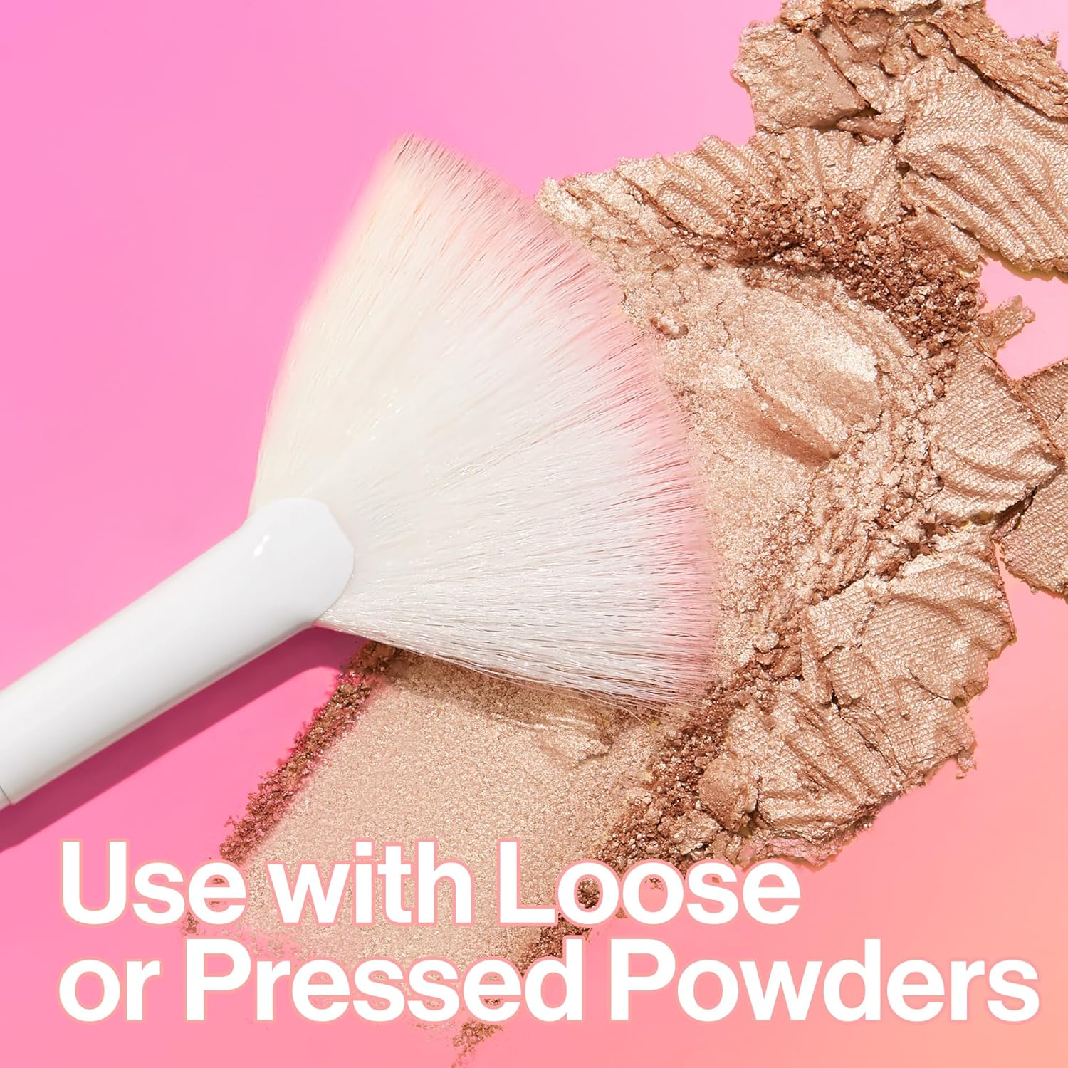 Wet N Wild Fan Brush, Blending Brush for Highlighter, Blush, & Peel Masks, Ergonomic Handle image number 1