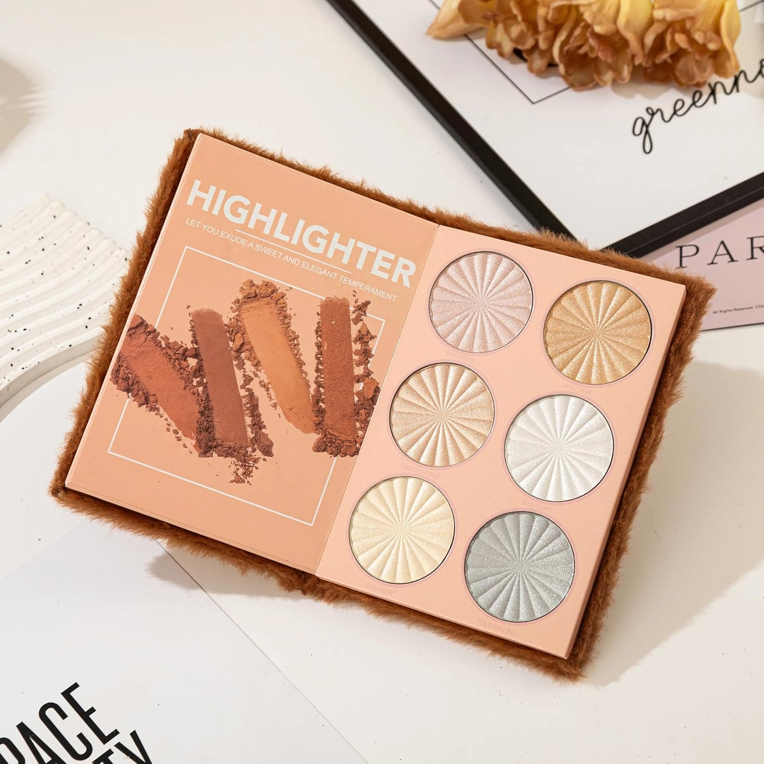 Afflano Makeup Palette,Eyeshadow & Highlighter & Blush & Contouring,4-Layer Book-Style Foldable Makeup Palette Set,Matte Glitter Metallic Shimmer, Highly Pigmented Long Lasting Make up Pallet image number 1