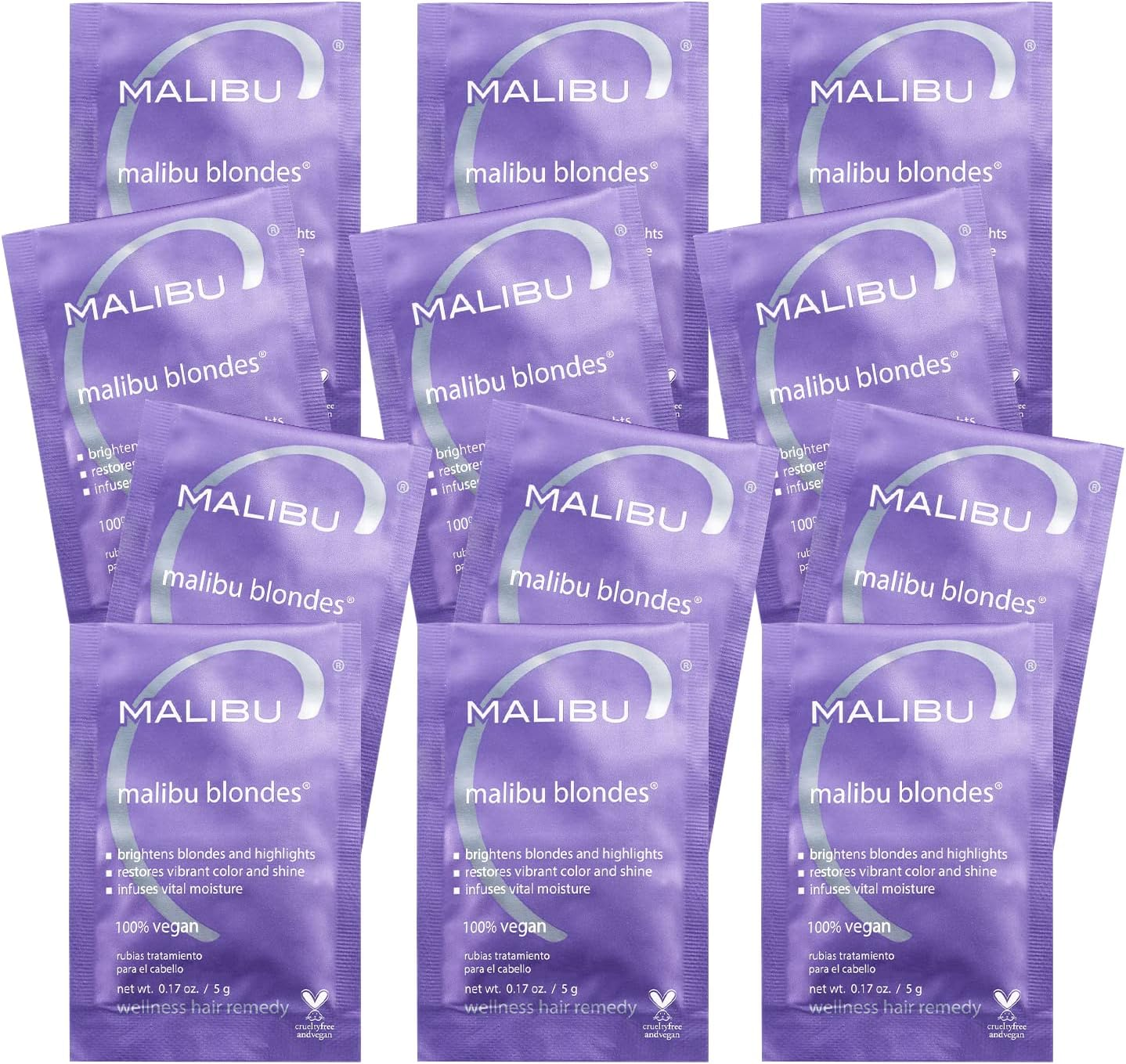 Malibu C Wellness Blondes Hair Treatments 12-Piece Sachets image number 1