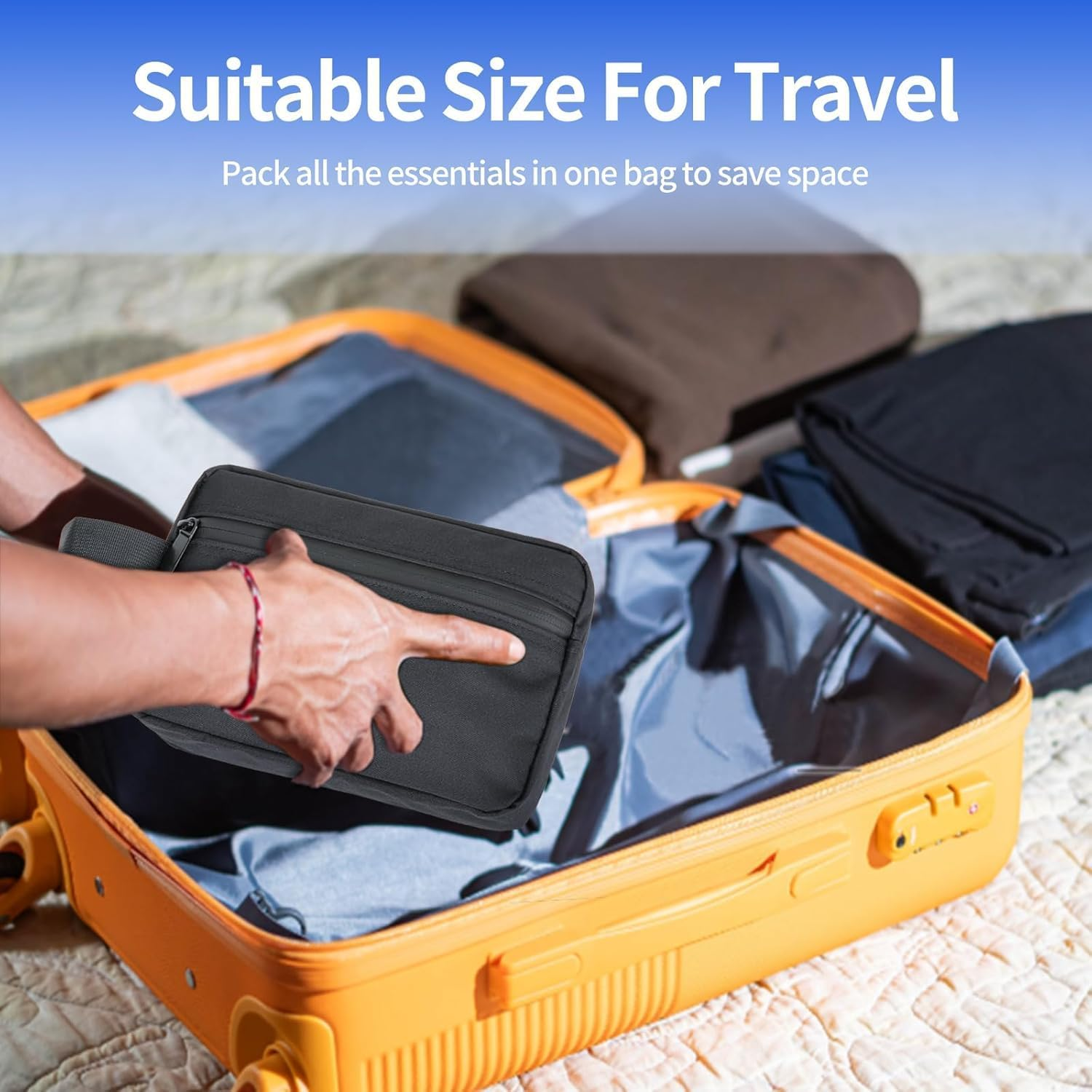 Travel Wash Shaving Bag Gym Shower Bathroom Bag,1Pc Gym Shaving Shower Bathroom Bag,Travel Toiletry Bag Makeup Cosmetic Bag Shaving Bag,Toiletry Organizer Wash Bag Makeup Cosmetic Gym Shaving Bag image number 5