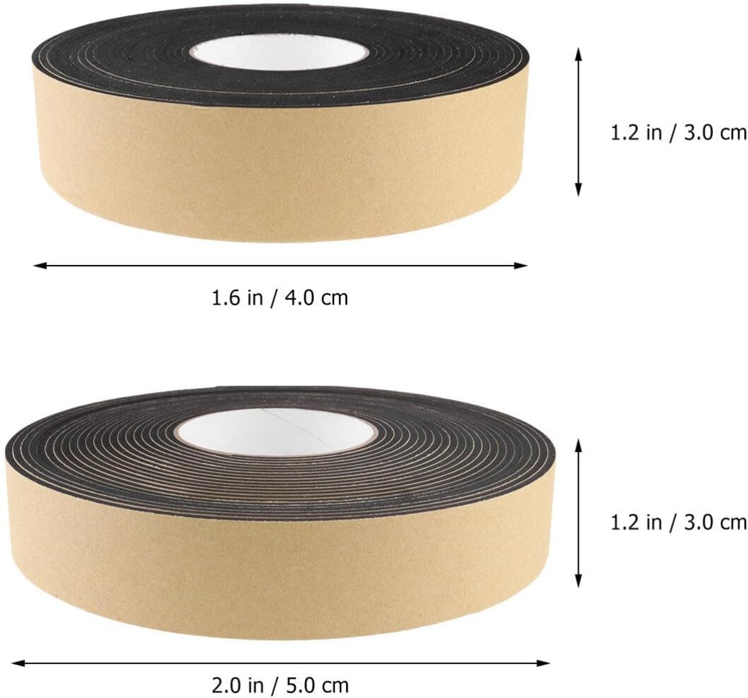 Ibasenice Foam Roll Tape Eva Sponge Tape for Window Door Seal Weatherstrip Car Trim Draft Blocker (10M 0.3X4Cm 0.3X5Cm Style)