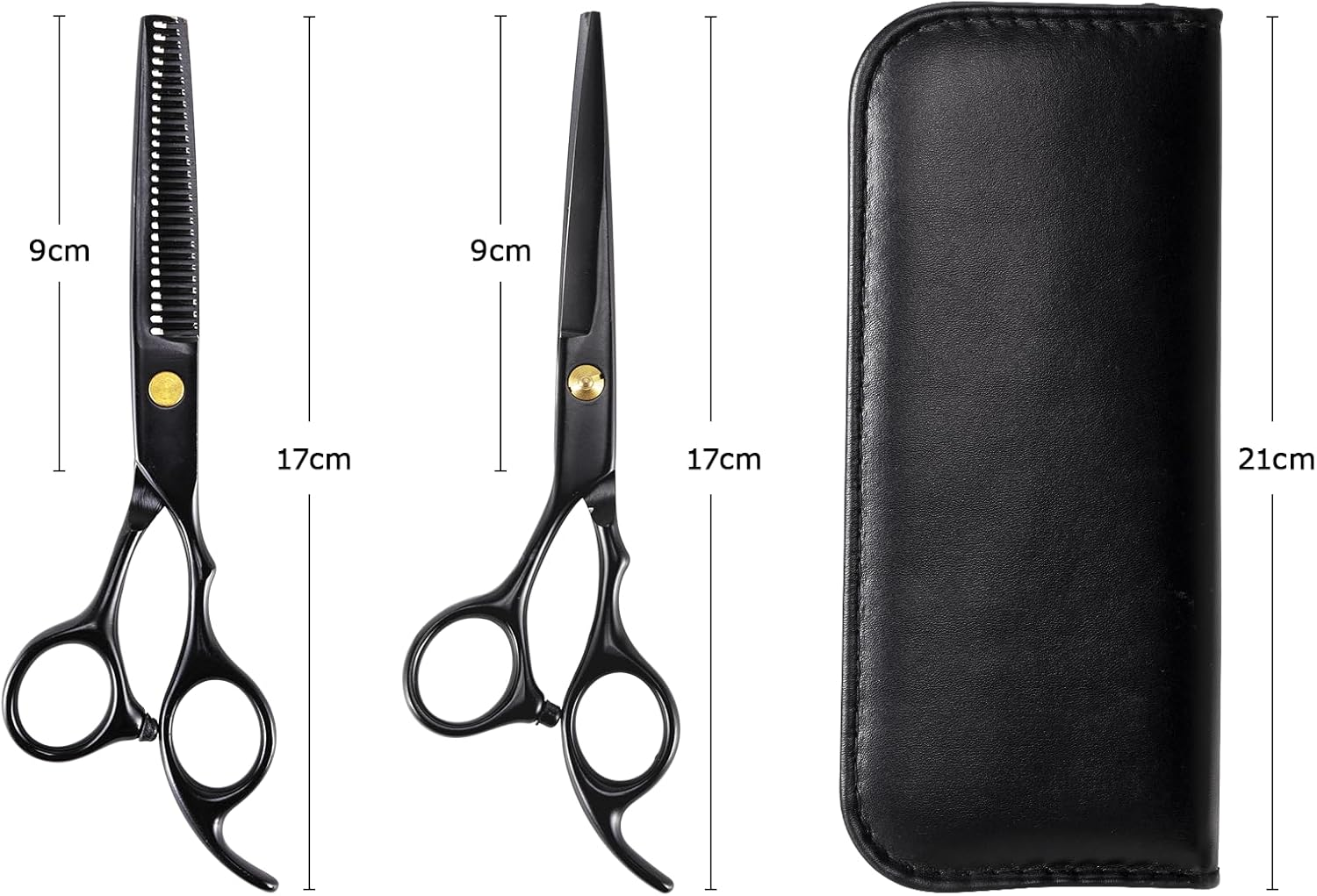 Hairdressing Scissors Set, 6.7 Inch Hair Cutting Scissors, Hair Scissors Thinning Scissors Set, Professional Hair Cutting Scissors for Women, Men, Children, Pets, Hairdressing Accessories for Hair and Beard, Hairdressing Cape, Comb image number 3