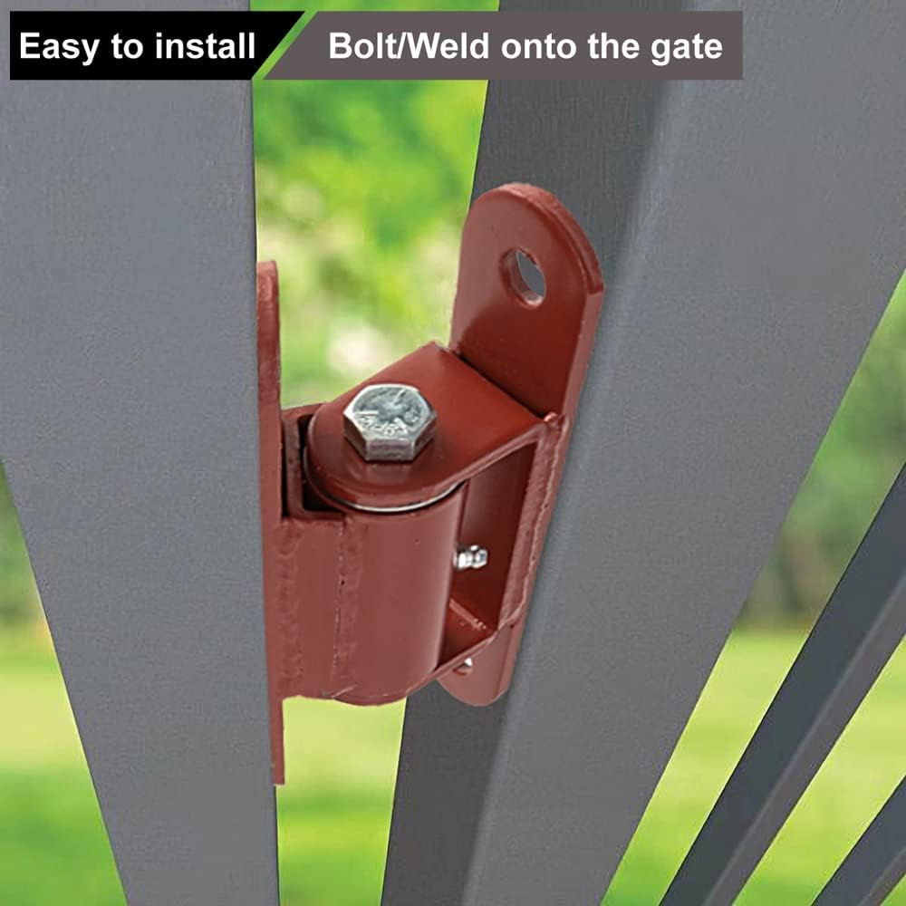 Gudwells Heavy Duty 7" Bolt onto the Gate Bolt onto the Post Gate Hinges with Needle Roller Bearing for Driveway Vehicular Pedestrian Gates, 2150P Lubricable Gate Hinge(Sold as a Pair) image number 4