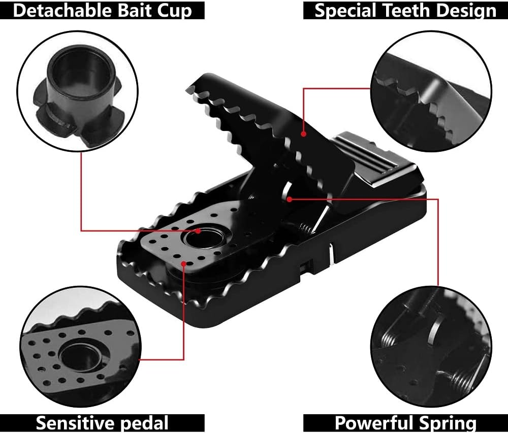 Mouse Trap Indoor, Mouse Traps for Small Mice and Mouse, Reusable Rat Traps Indoor, Safe and Quick, Outdoor Indoor Mouse Catcher, 8 Pack