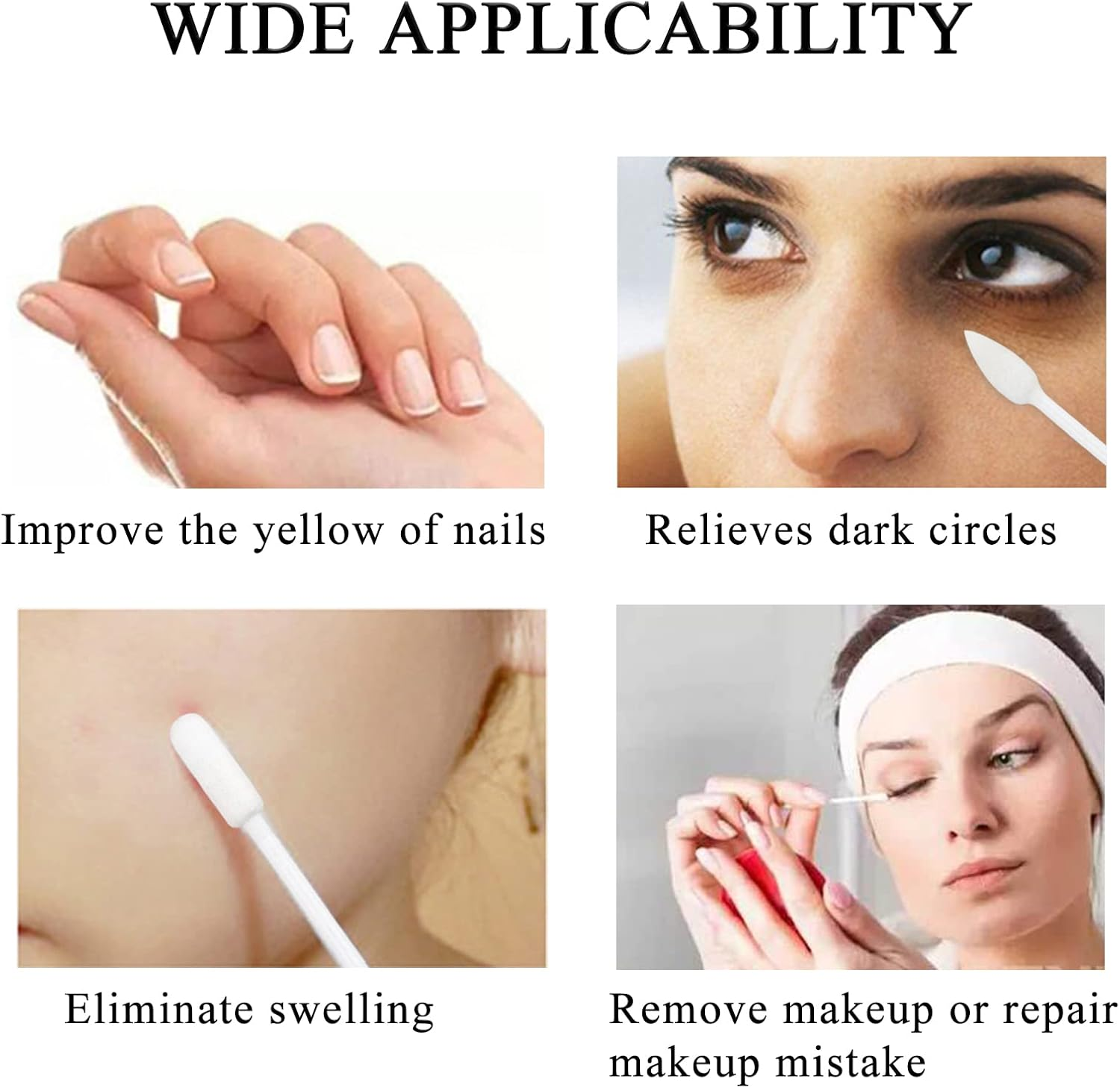 Olive Oil Makeup Remove Cotton Swabs - Individually Wrapped Double Tipped Paper Sticks, 100 Count (Long End)