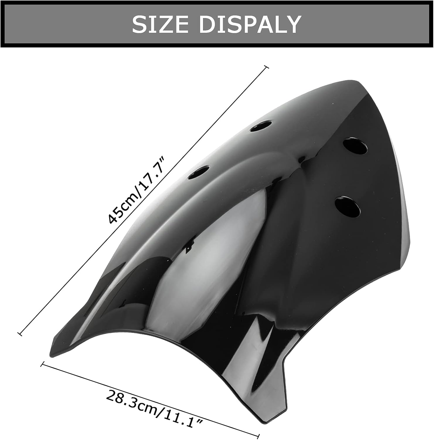 Windshield Windscreen Double Bubble for GSXS1000 GSXS1000F 2015-2021(Black) image number 2