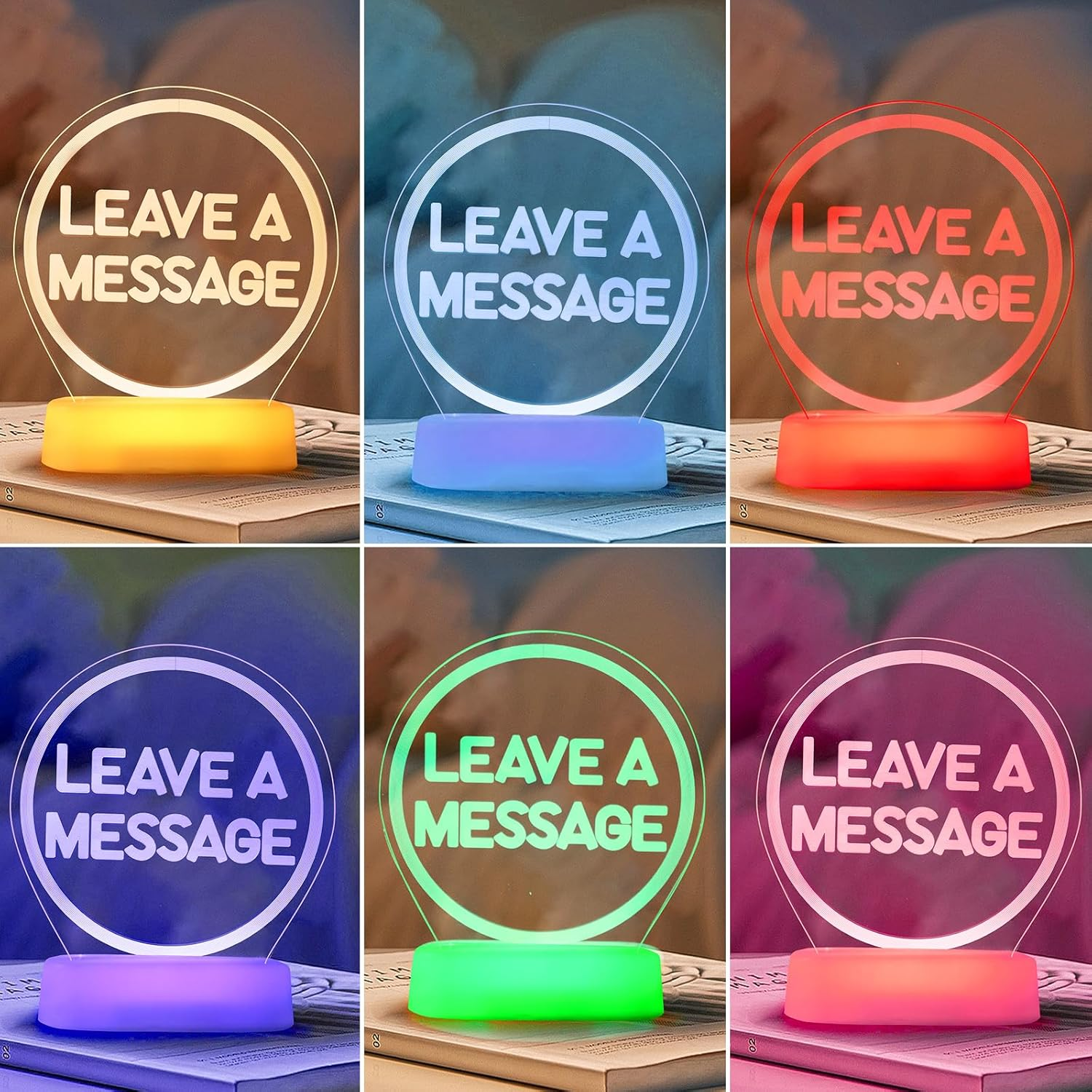 Audio Guest Book Phone, Retro Style Antique Audio Guestbook Phone with Free LED Wedding Sign and A5 Vertical Photo Frame (Black) image number 1